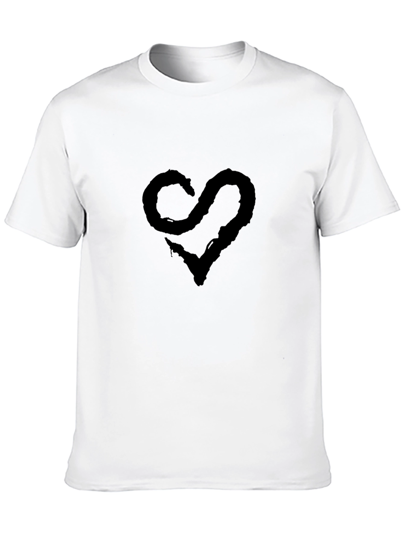 Black Heart Graphic Tee - Casual Style