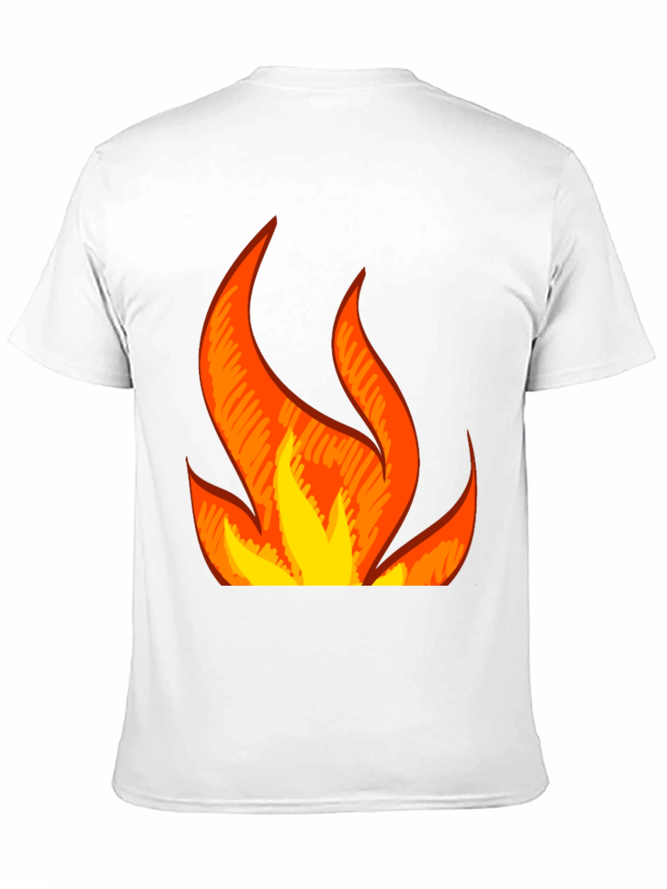 Flaming Hot Graphic Tee - Black Cotton Blend