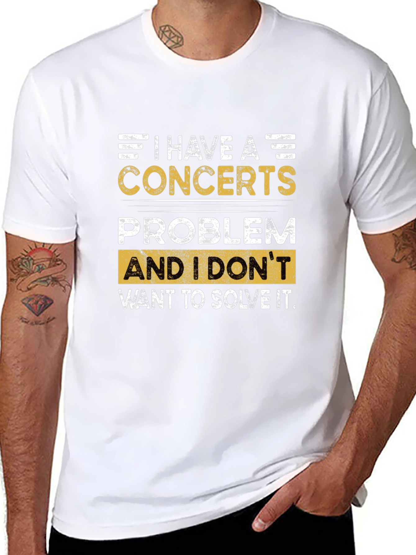 Concerts Problem Graphic T-Shirt - Black