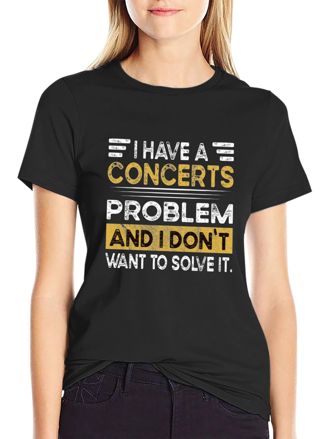 Concerts Problem Graphic T-Shirt - Black