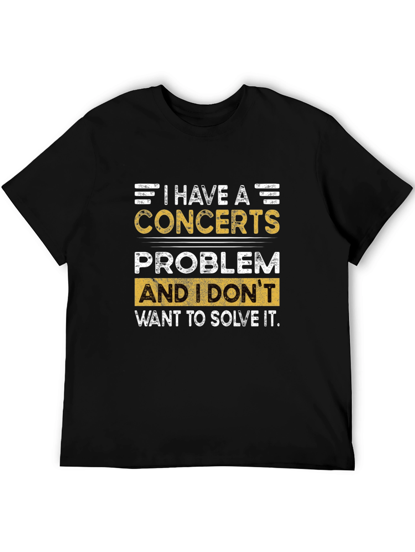Concerts Problem Graphic T-Shirt - Black