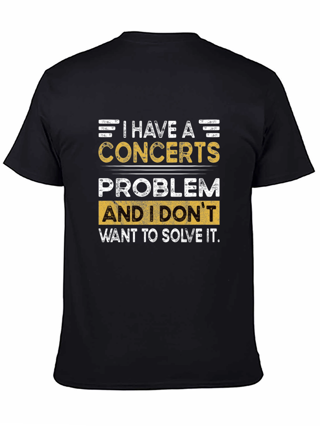 Concerts Problem Graphic T-Shirt - Black
