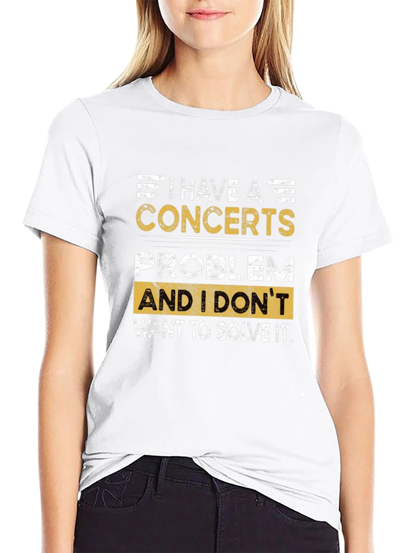 Concerts Problem Graphic T-Shirt - Black