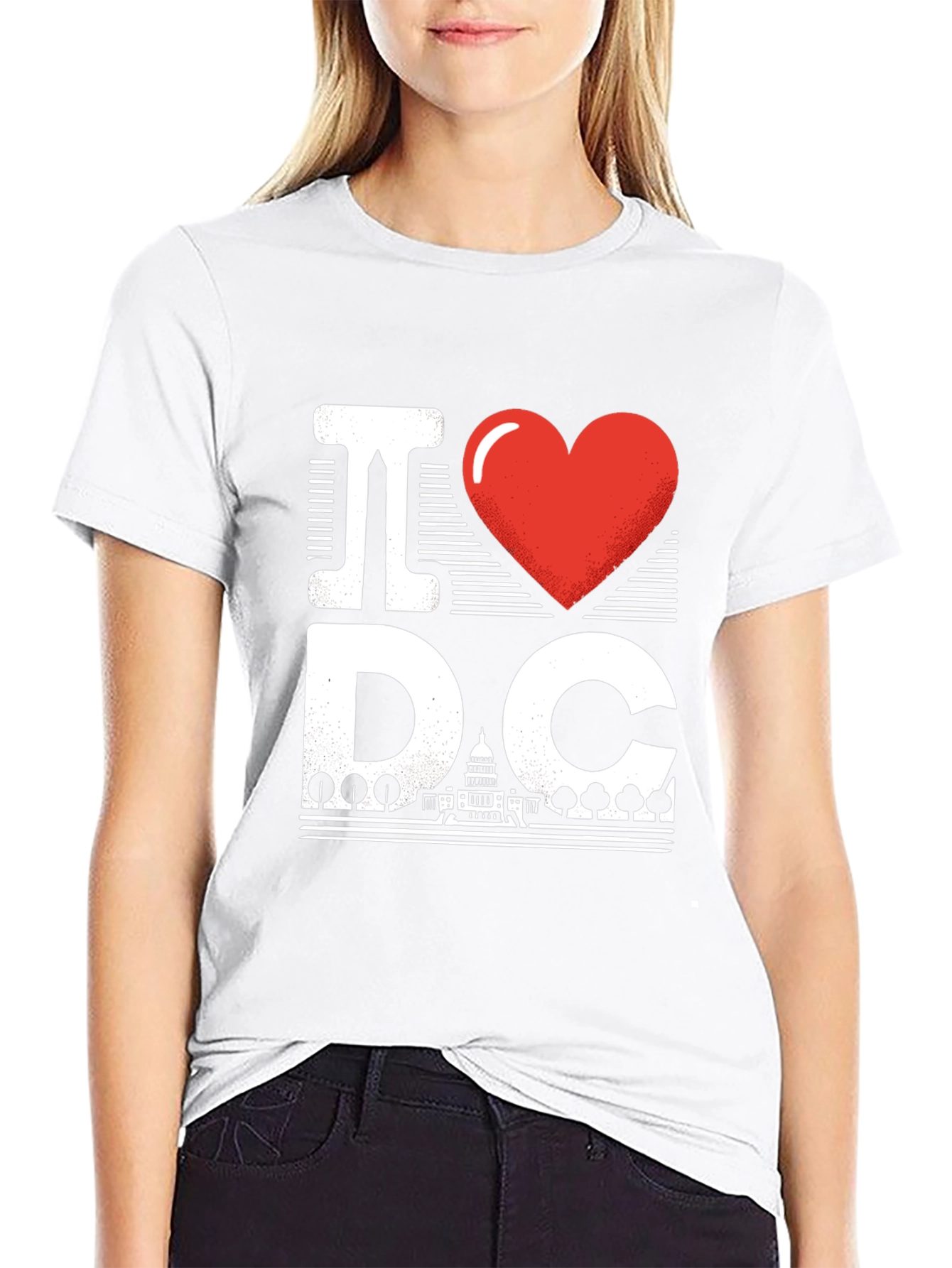 I Love DC Graphic T-Shirt - Unisex Black Tee