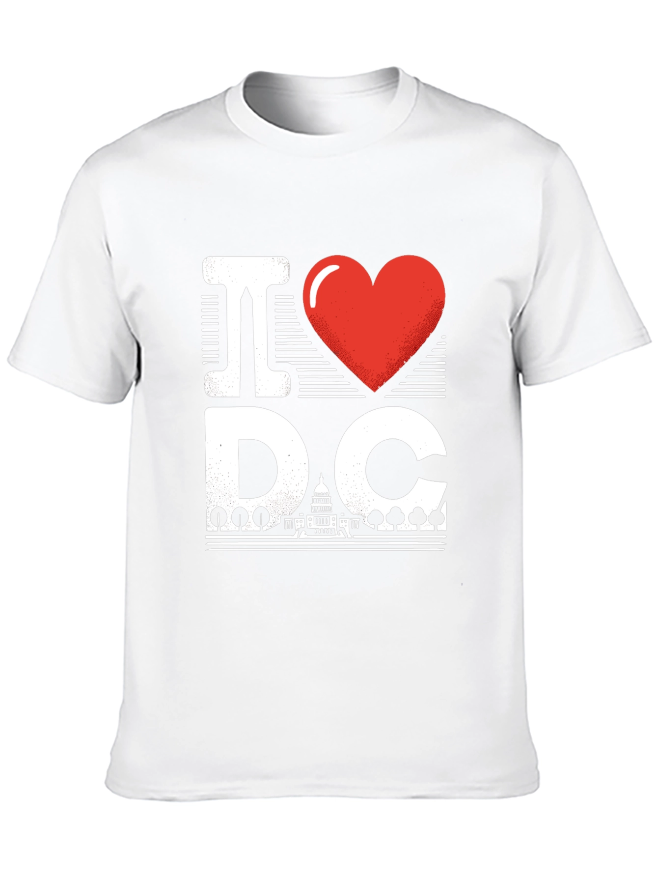 I Love DC Graphic T-Shirt - Unisex Black Tee