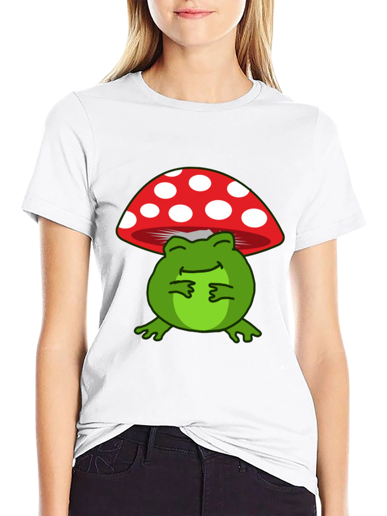 Frog Under Mushroom T-Shirt - Comfy & Stylish