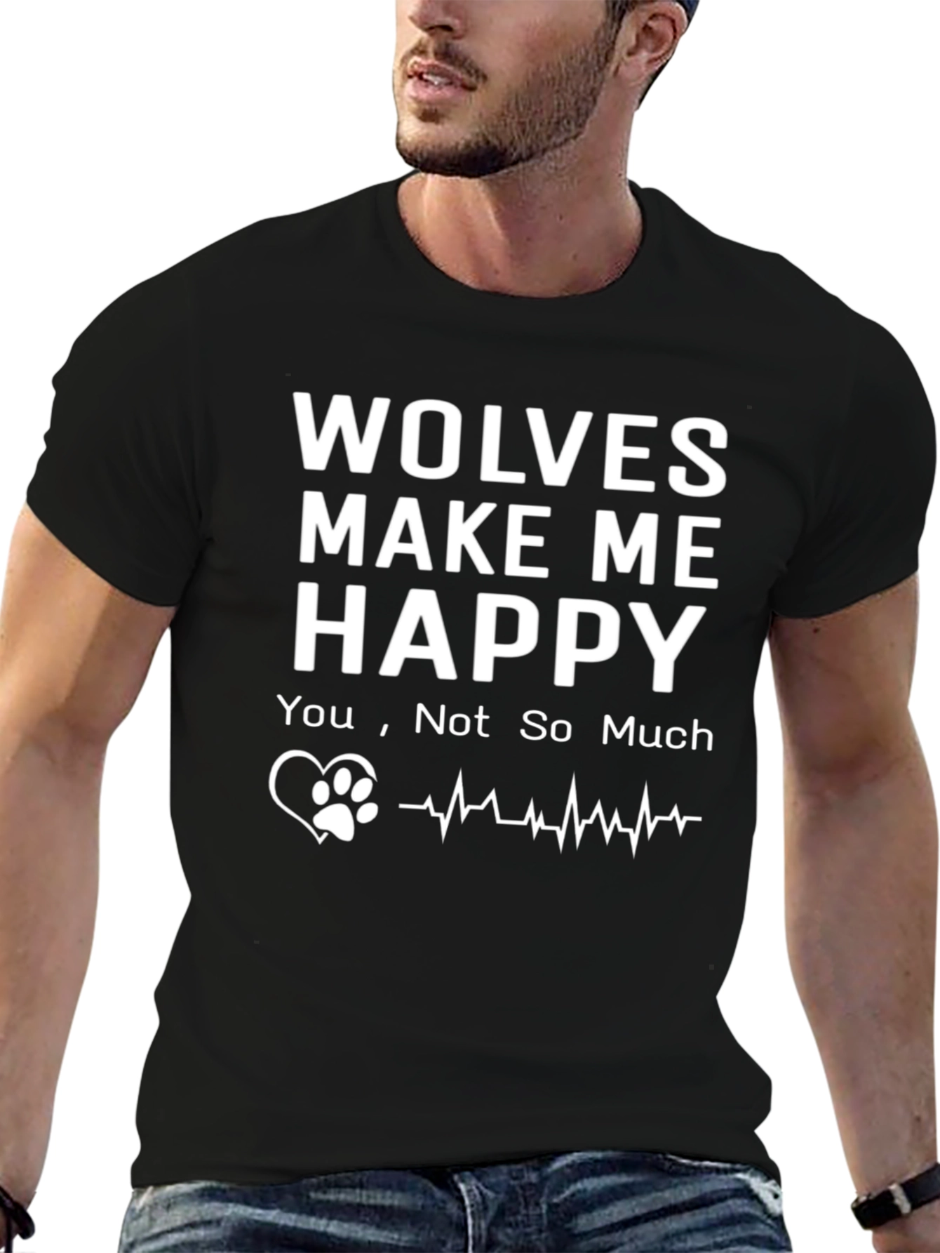 Wolves Make Me Happy Graphic Tee