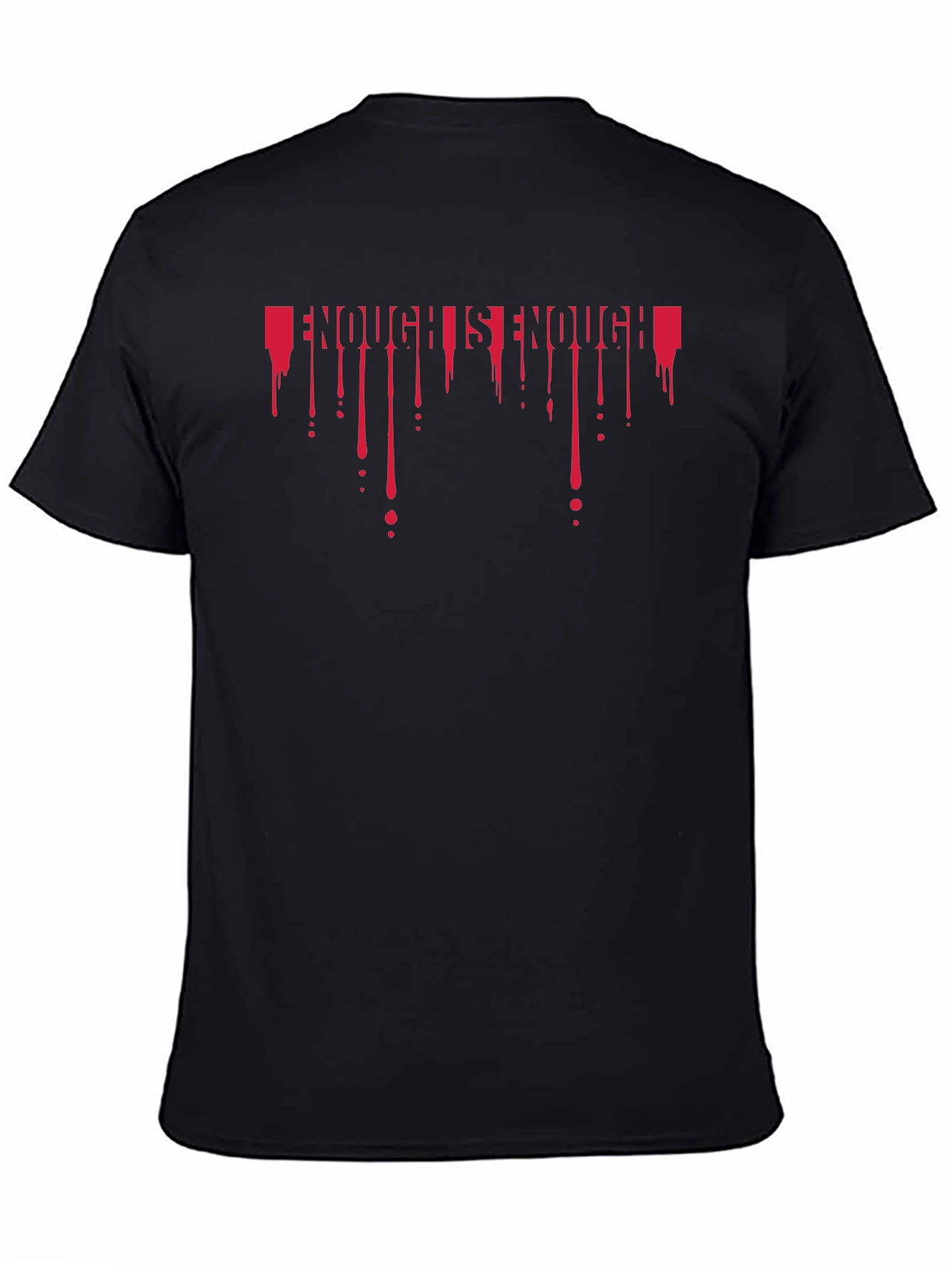 Enough Is Enough Black Graphic Tee