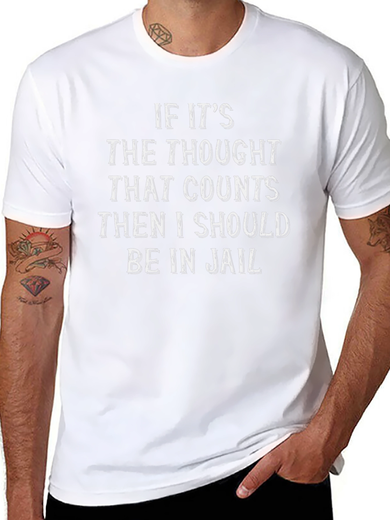 Thought That Counts Graphic Tee - Humor Shirt