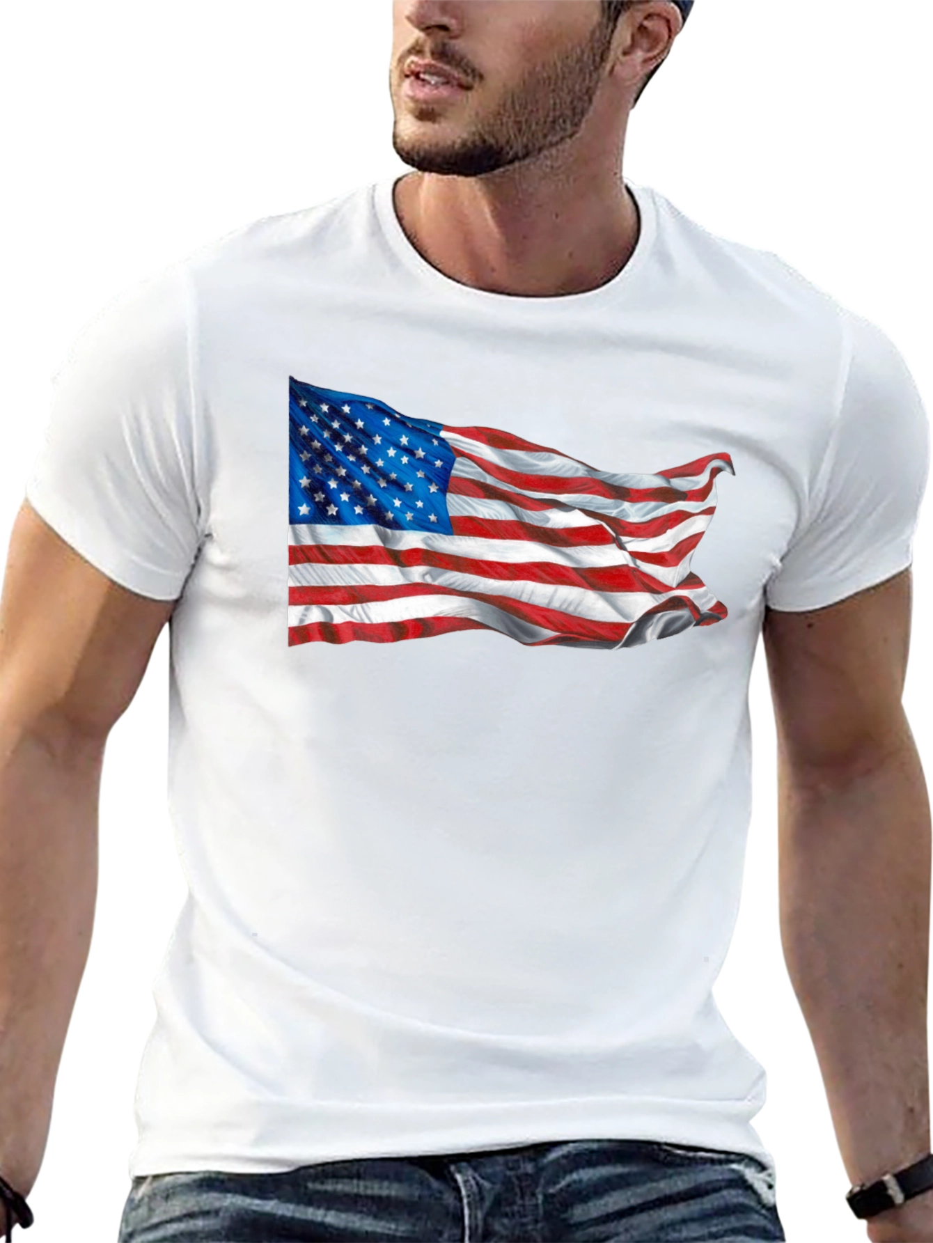 American Flag Black T-Shirt