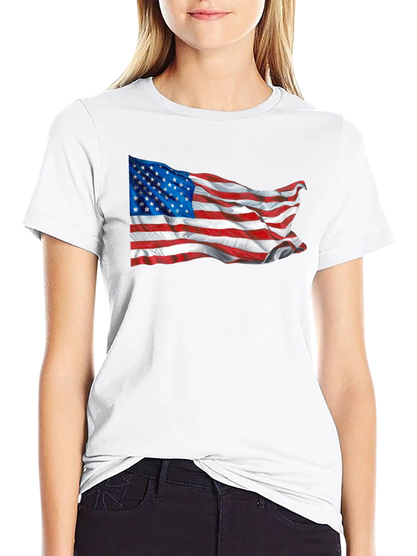 American Flag Black T-Shirt
