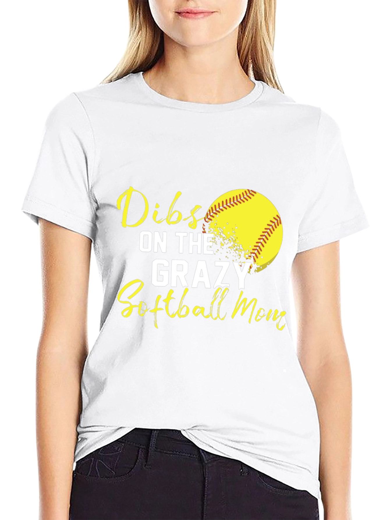Dibs on the Crazy Softball Mom Graphic T-Shirt