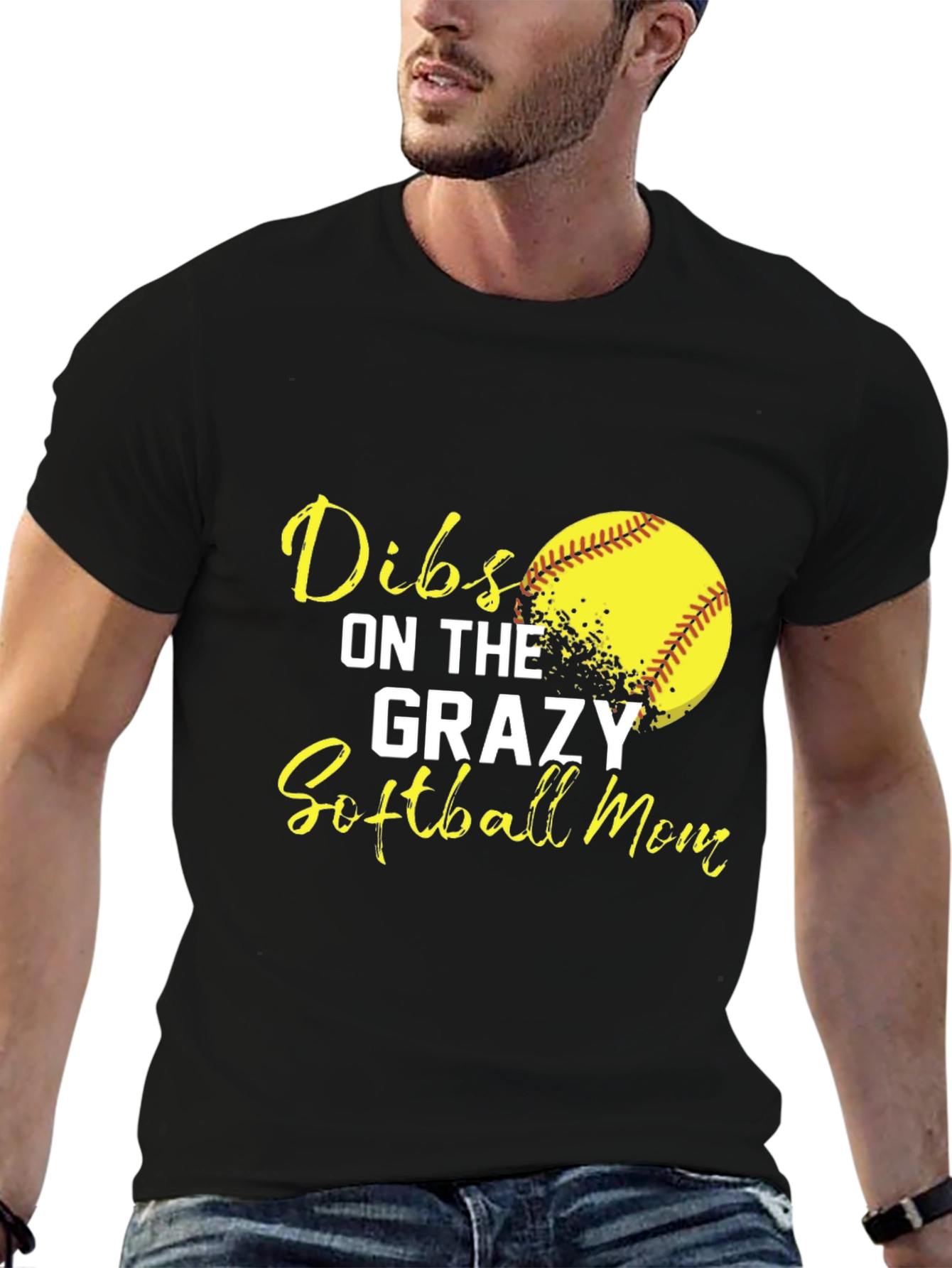 Dibs on the Crazy Softball Mom Graphic T-Shirt