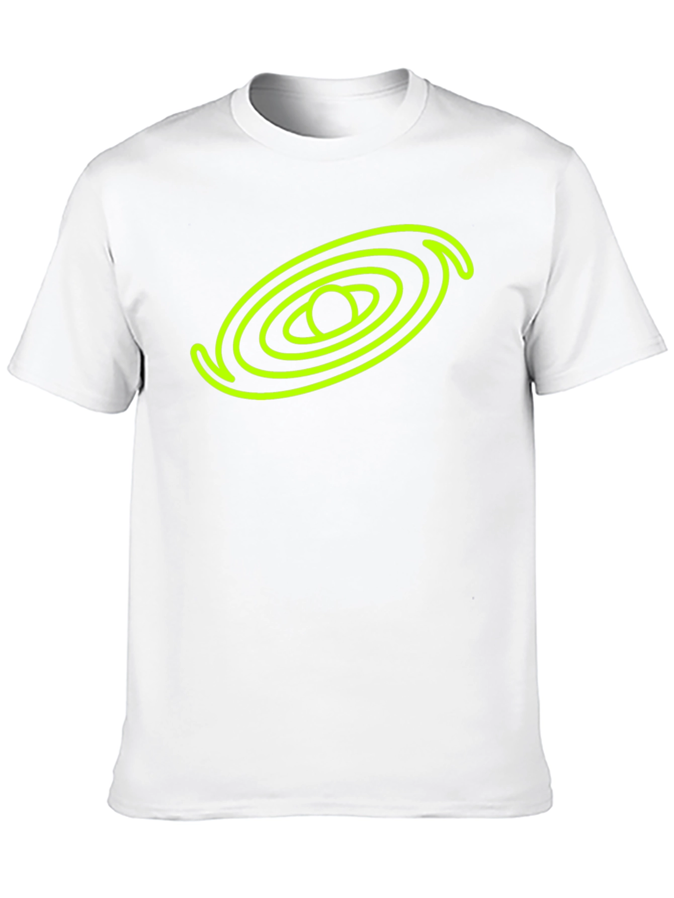 Black T-Shirt with Neon Galaxy Design