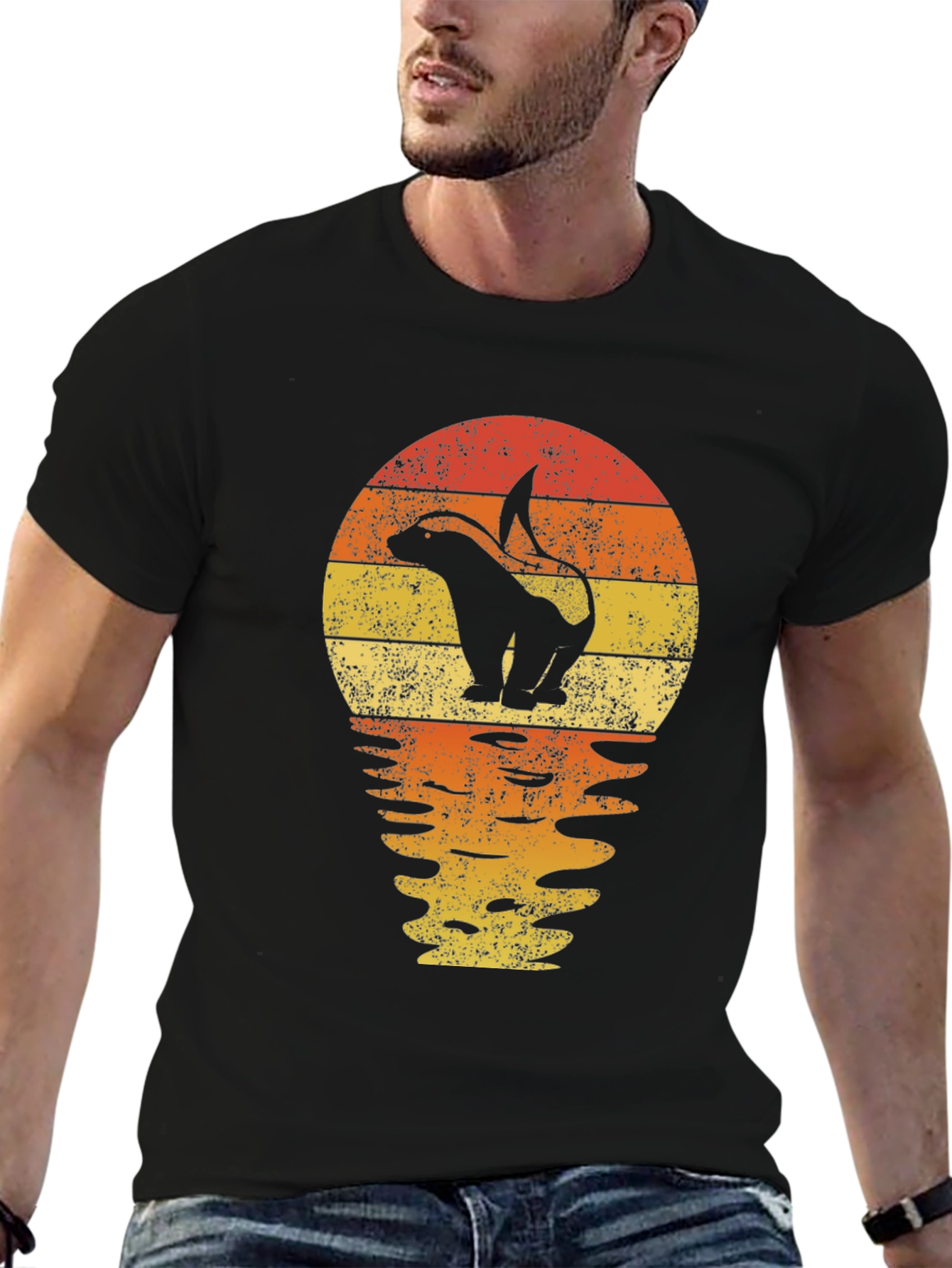 Retro Skunk Sunset T-Shirt