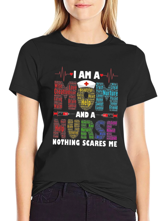 Nurse T-Shirt - Nothing Scares Me Medical Professional Tee