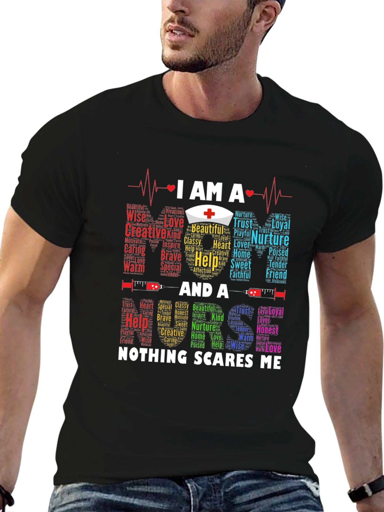 Nurse T-Shirt - Nothing Scares Me Medical Professional Tee