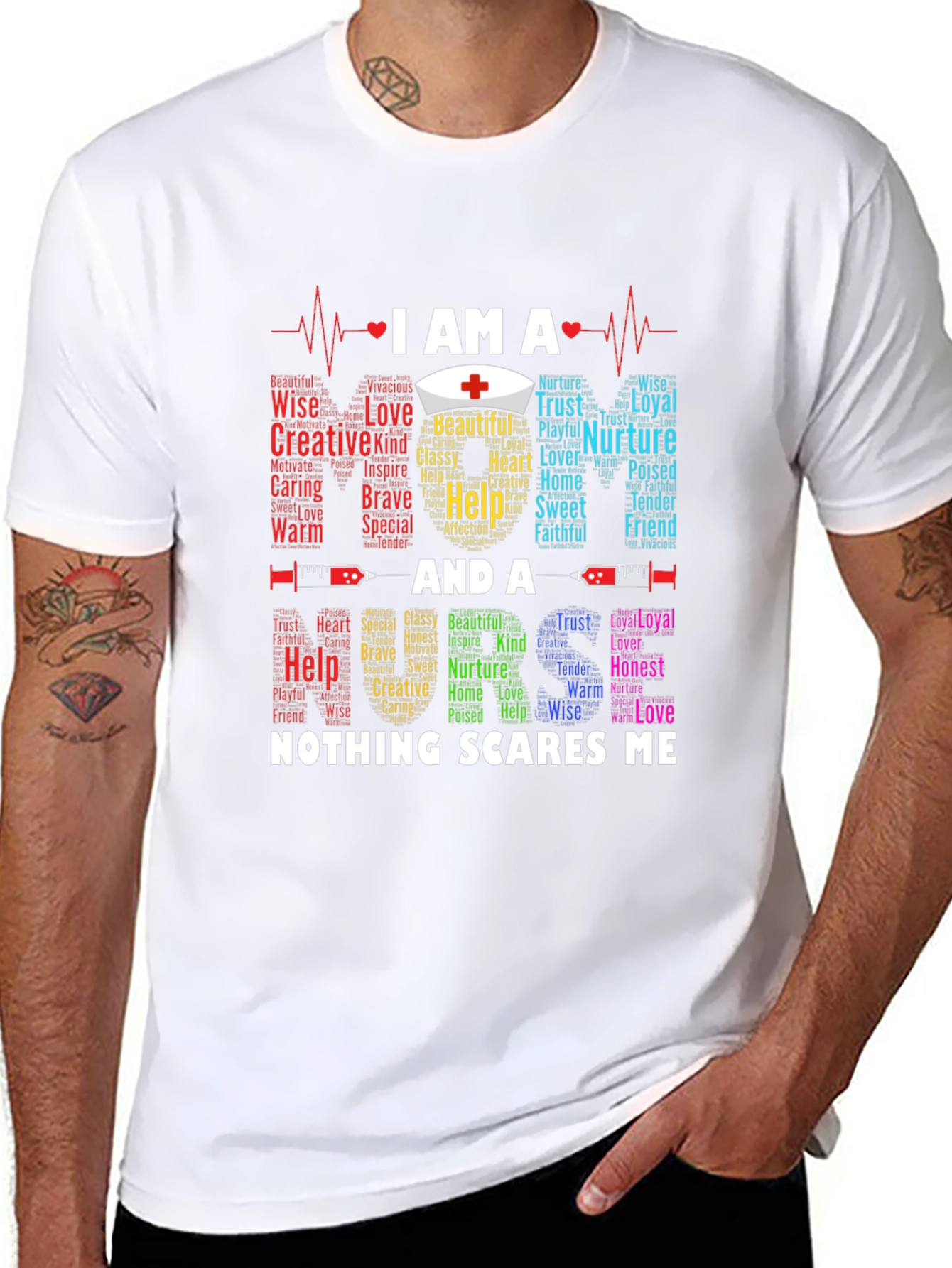 Nurse T-Shirt - Nothing Scares Me Medical Professional Tee