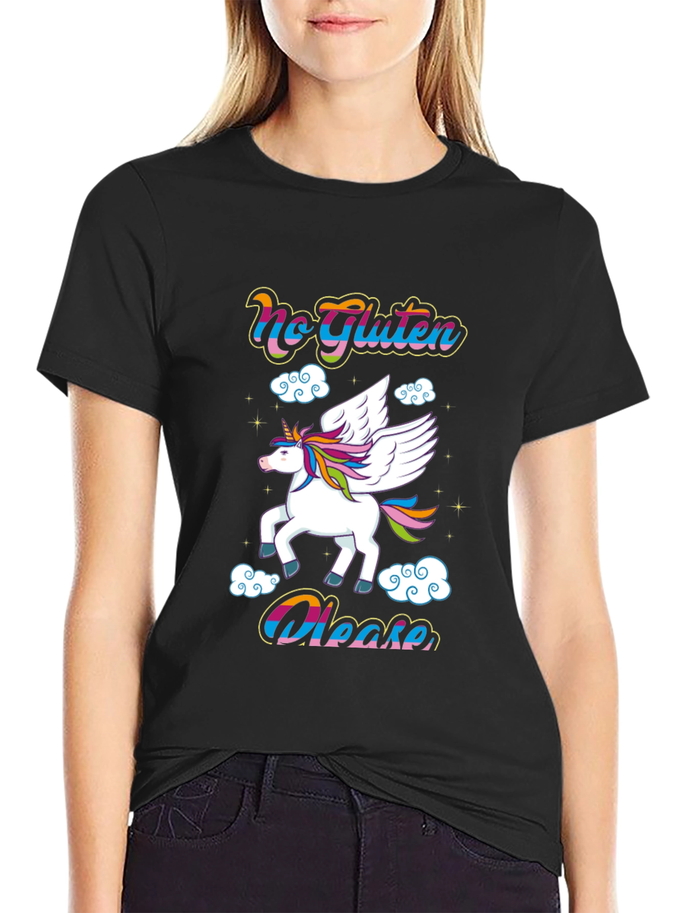 No Gluten Please Unicorn Graphic Tee