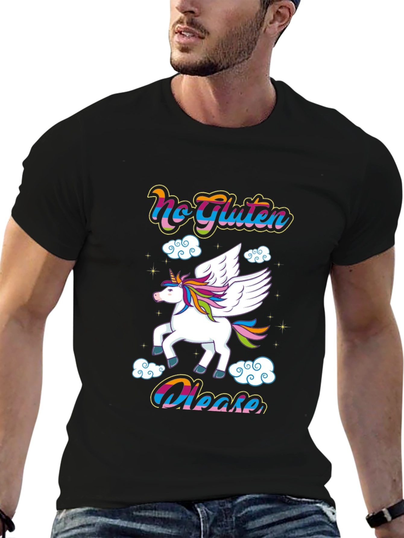 No Gluten Please Unicorn Graphic Tee