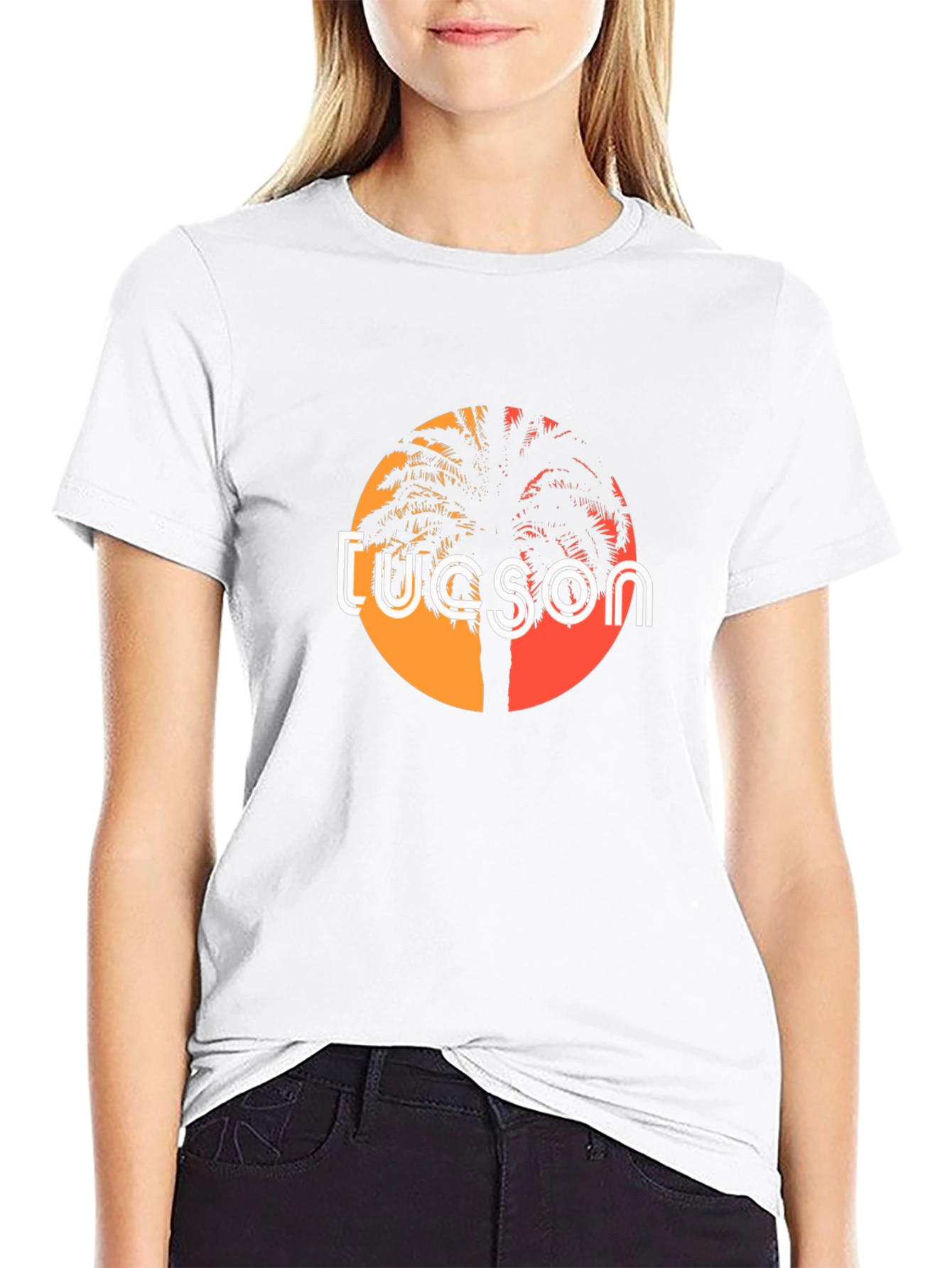 Tucson Sunset Palm Tree Graphic Tee