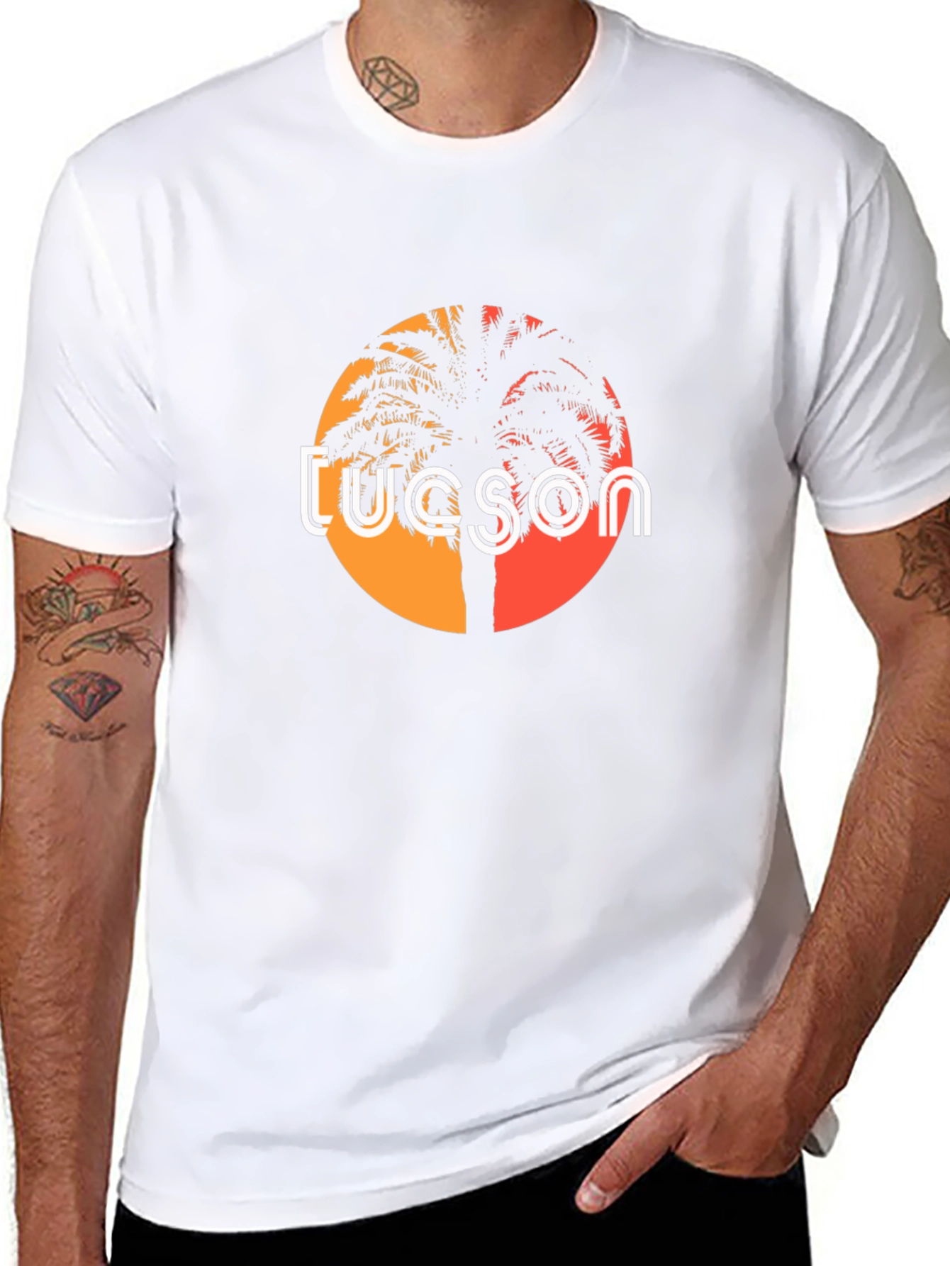 Tucson Sunset Palm Tree Graphic Tee