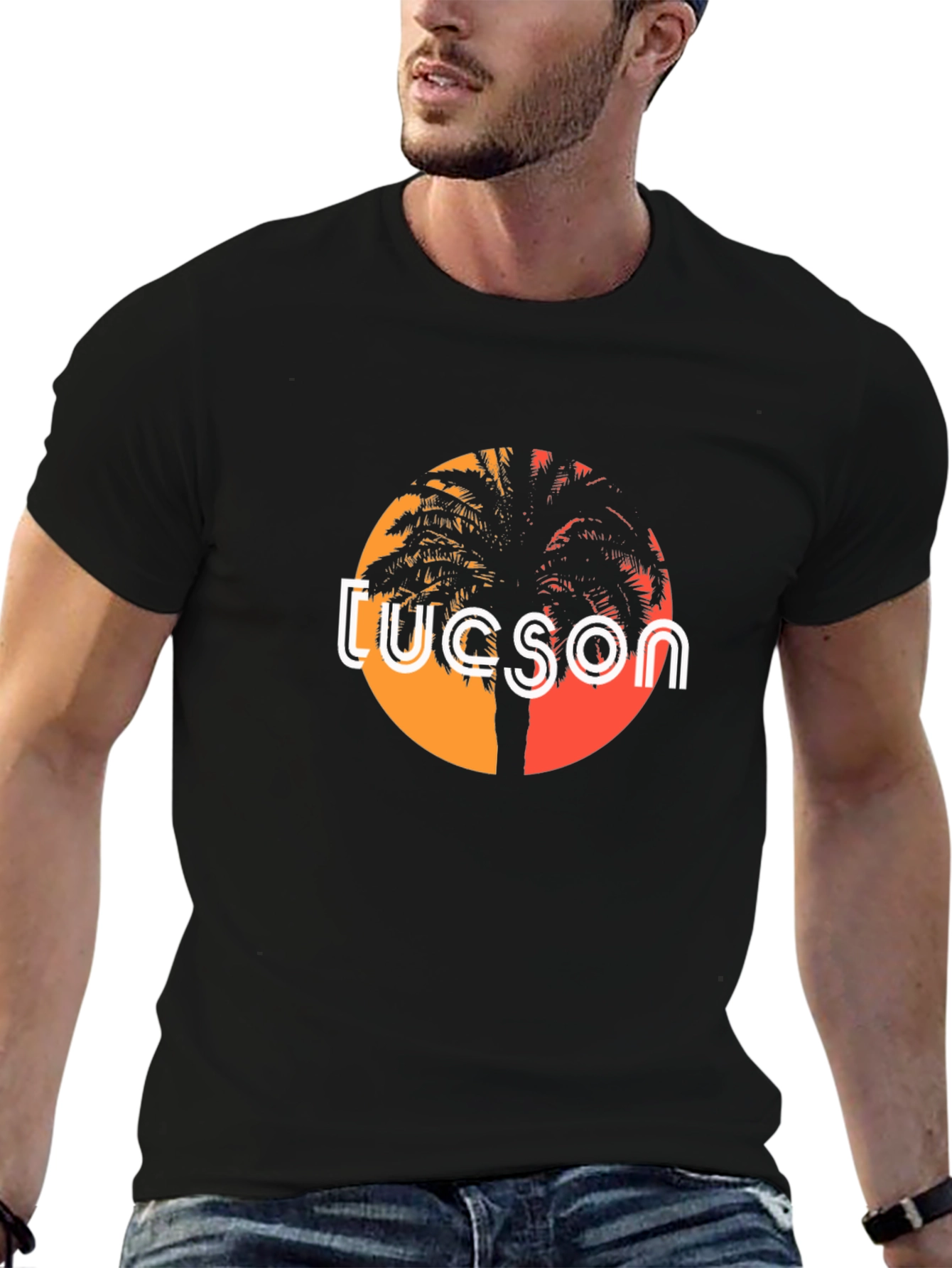 Tucson Sunset Palm Tree Graphic Tee