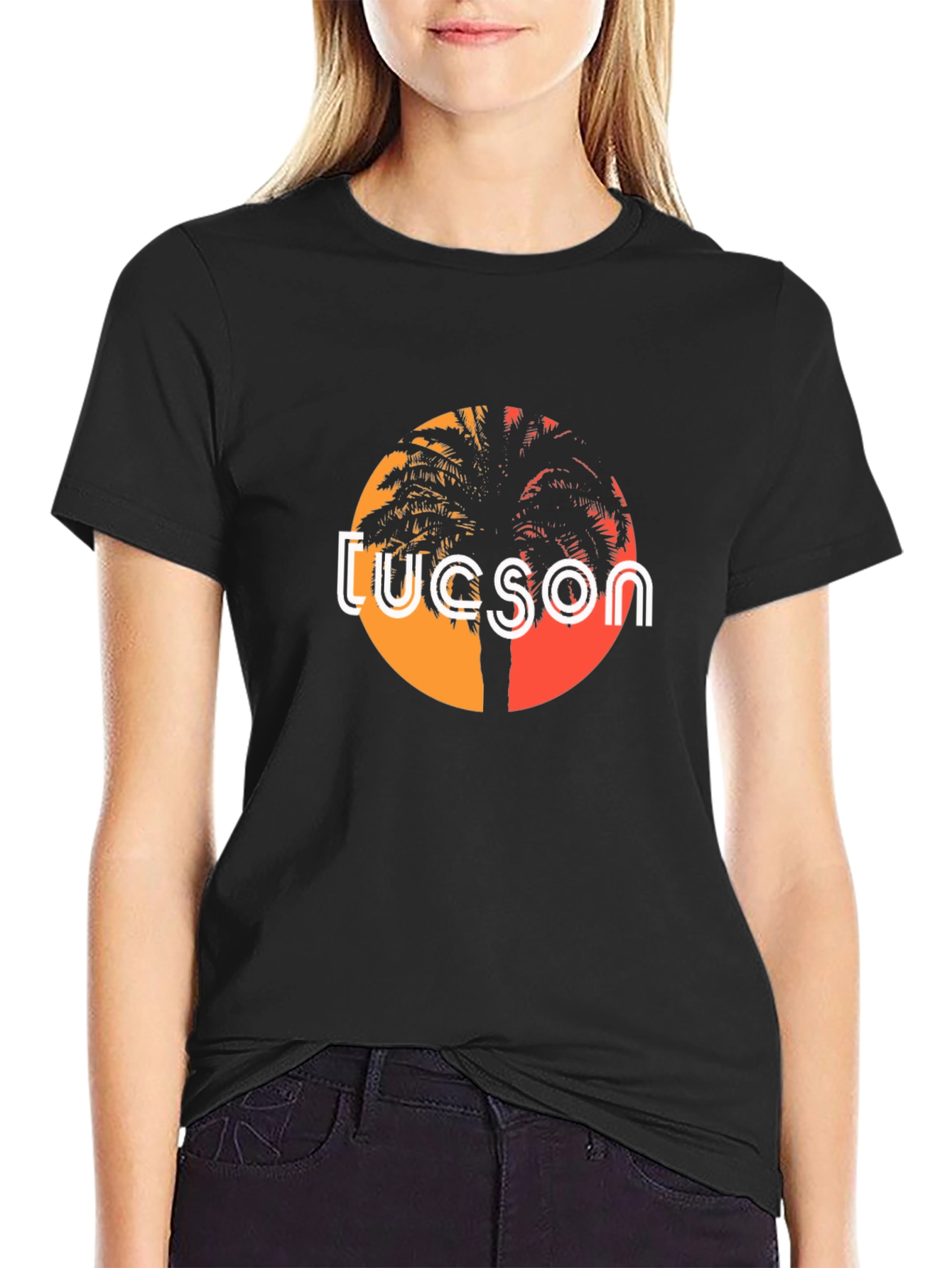 Tucson Sunset Palm Tree Graphic Tee