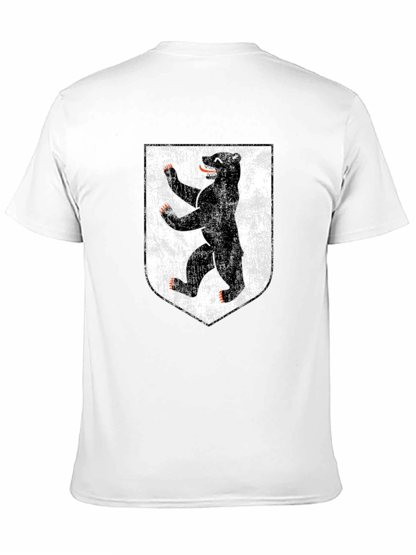 Berlin Bear Graphic T-Shirt - Distressed Shield Design