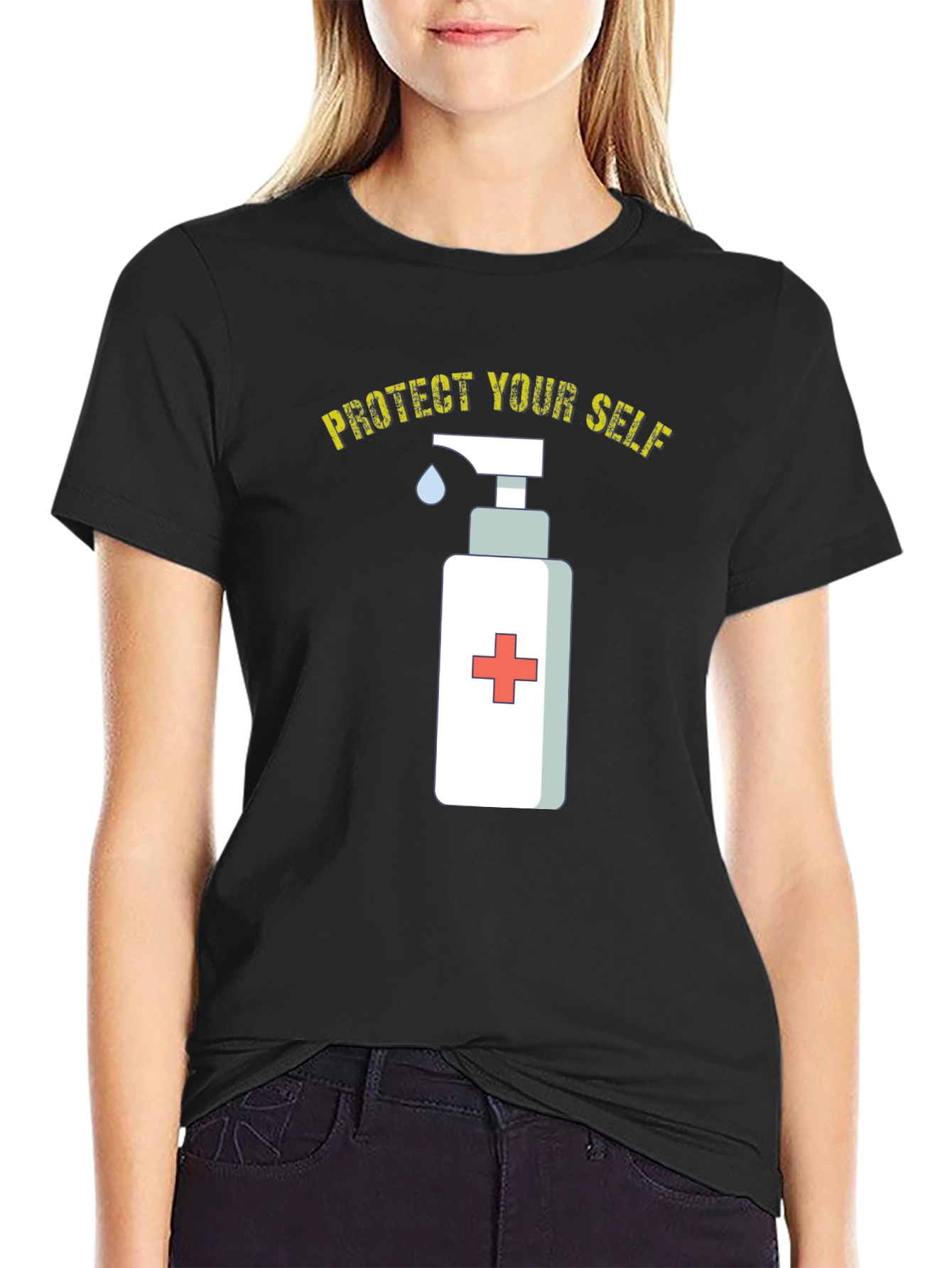 Protect Yourself Tee - Hand Sanitizer Graphic T-Shirt