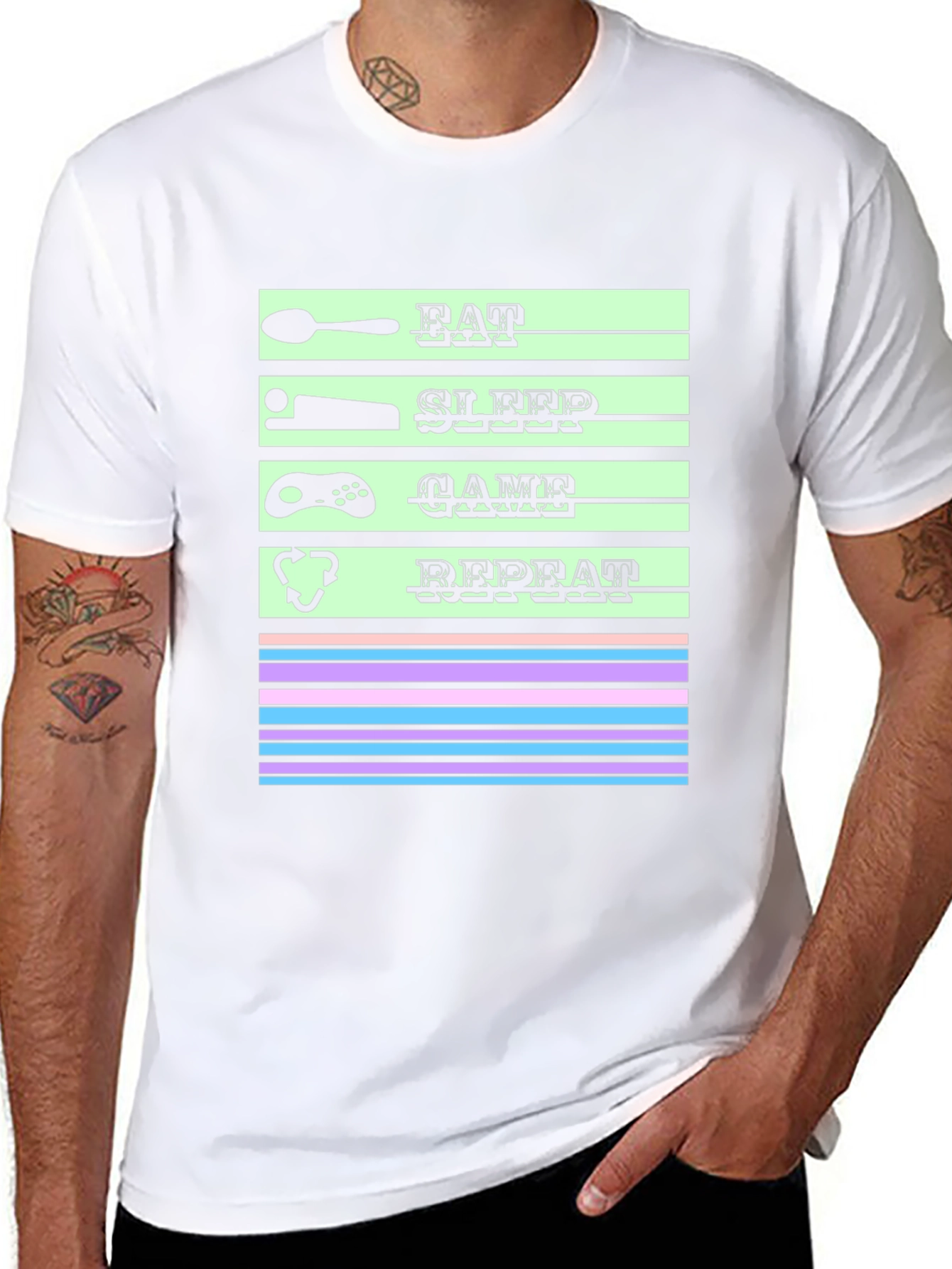 Eat Sleep Game Repeat T-Shirt