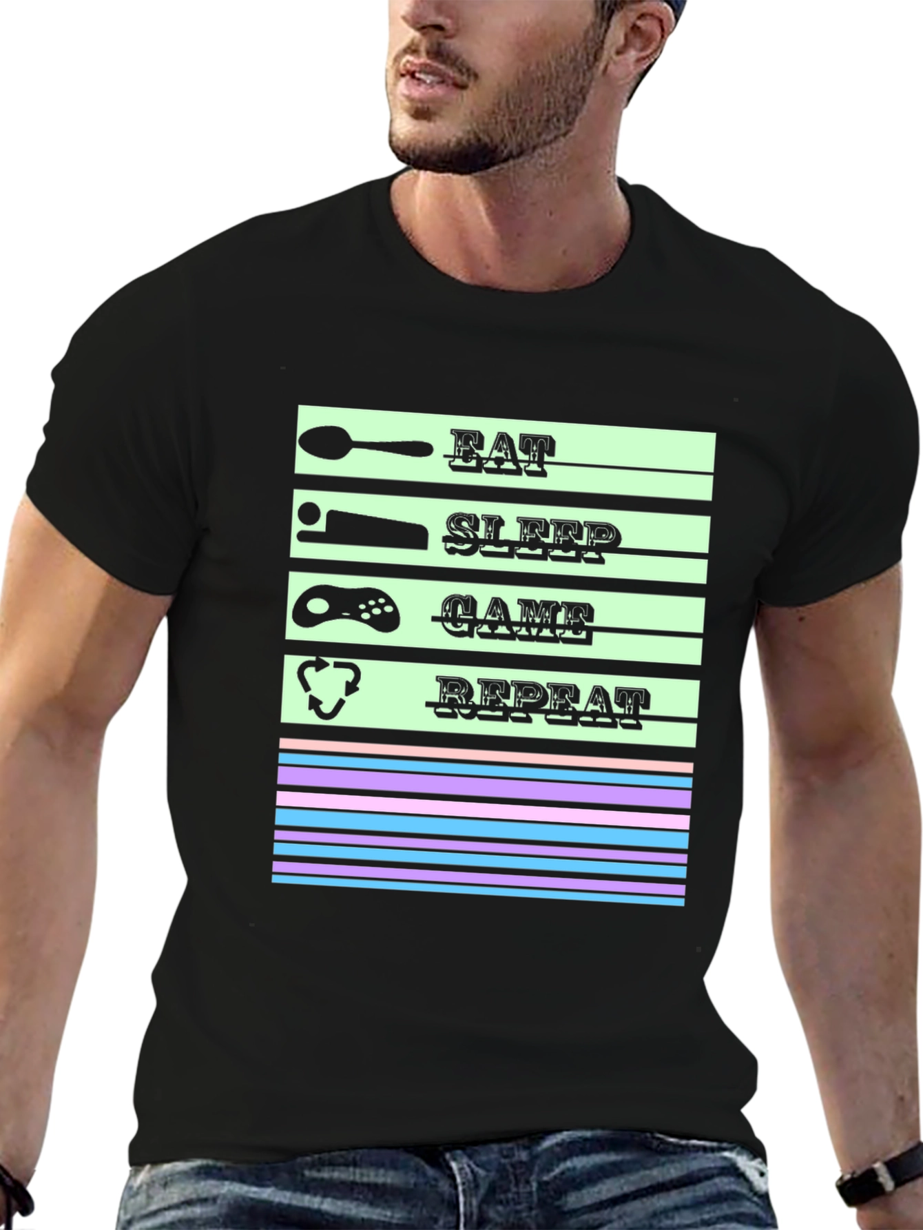 Eat Sleep Game Repeat T-Shirt