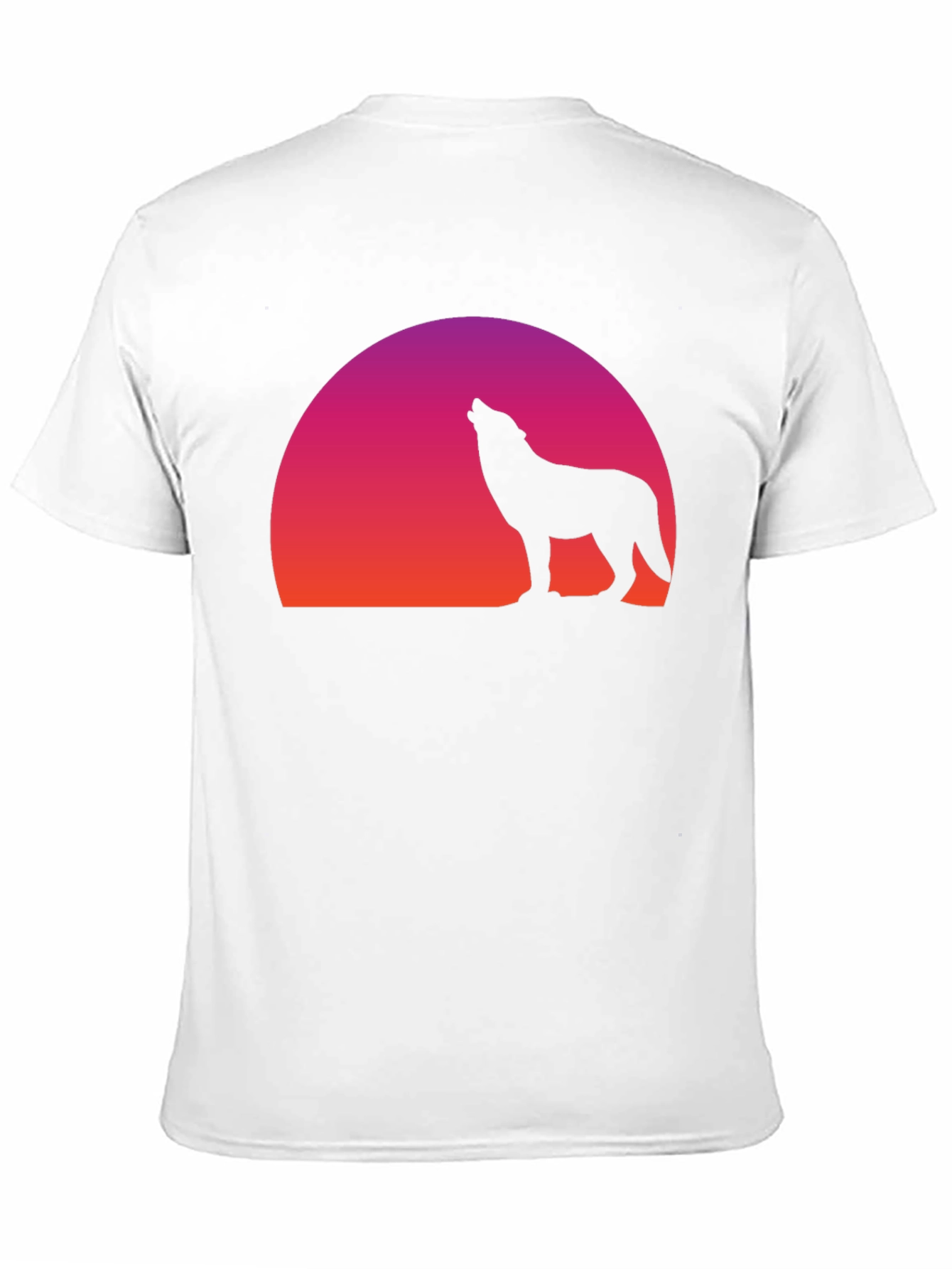 Wolf Silhouette Sunset Graphic T-Shirt