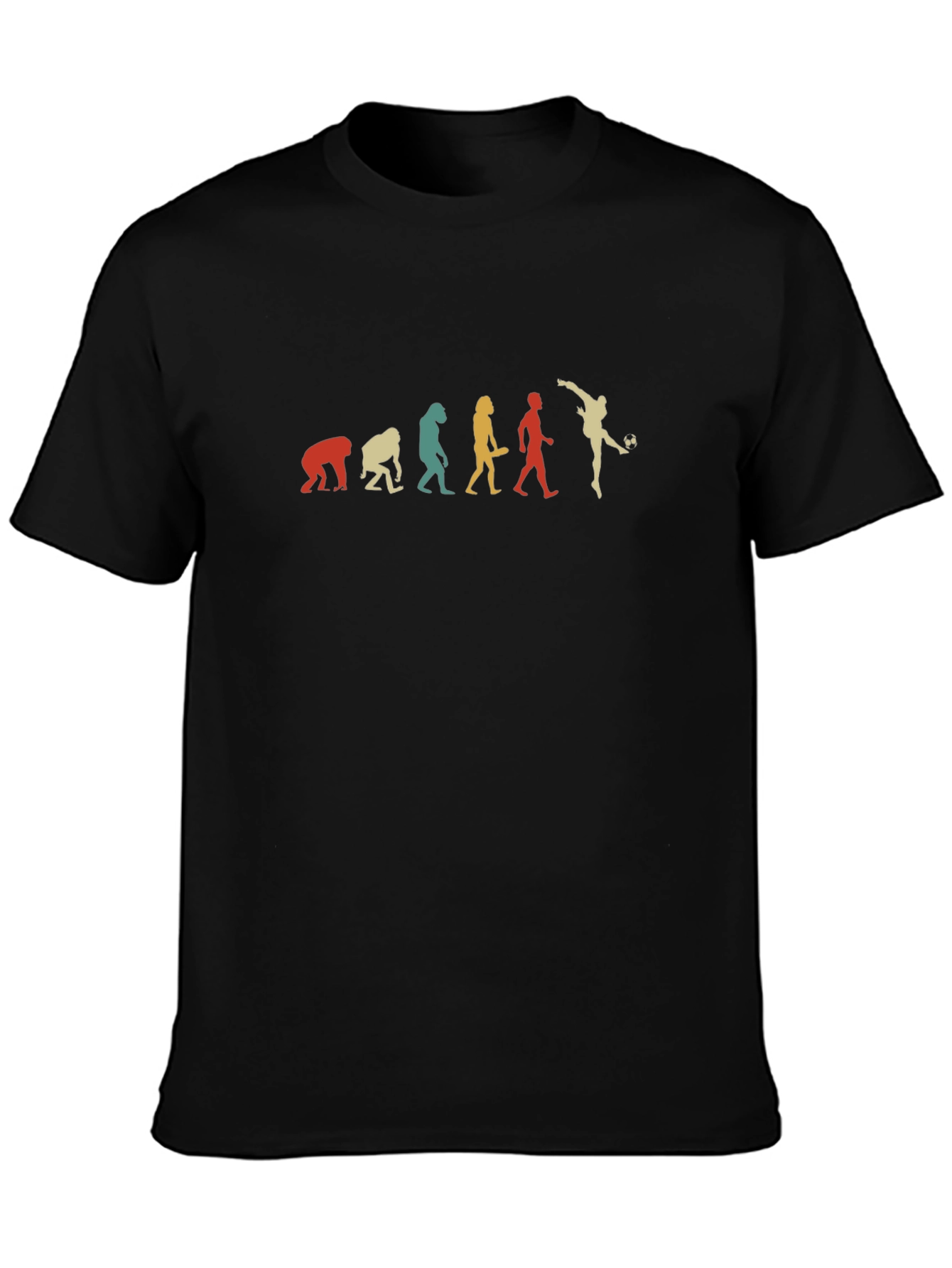 Soccer Evolution Mens Black T-Shirt