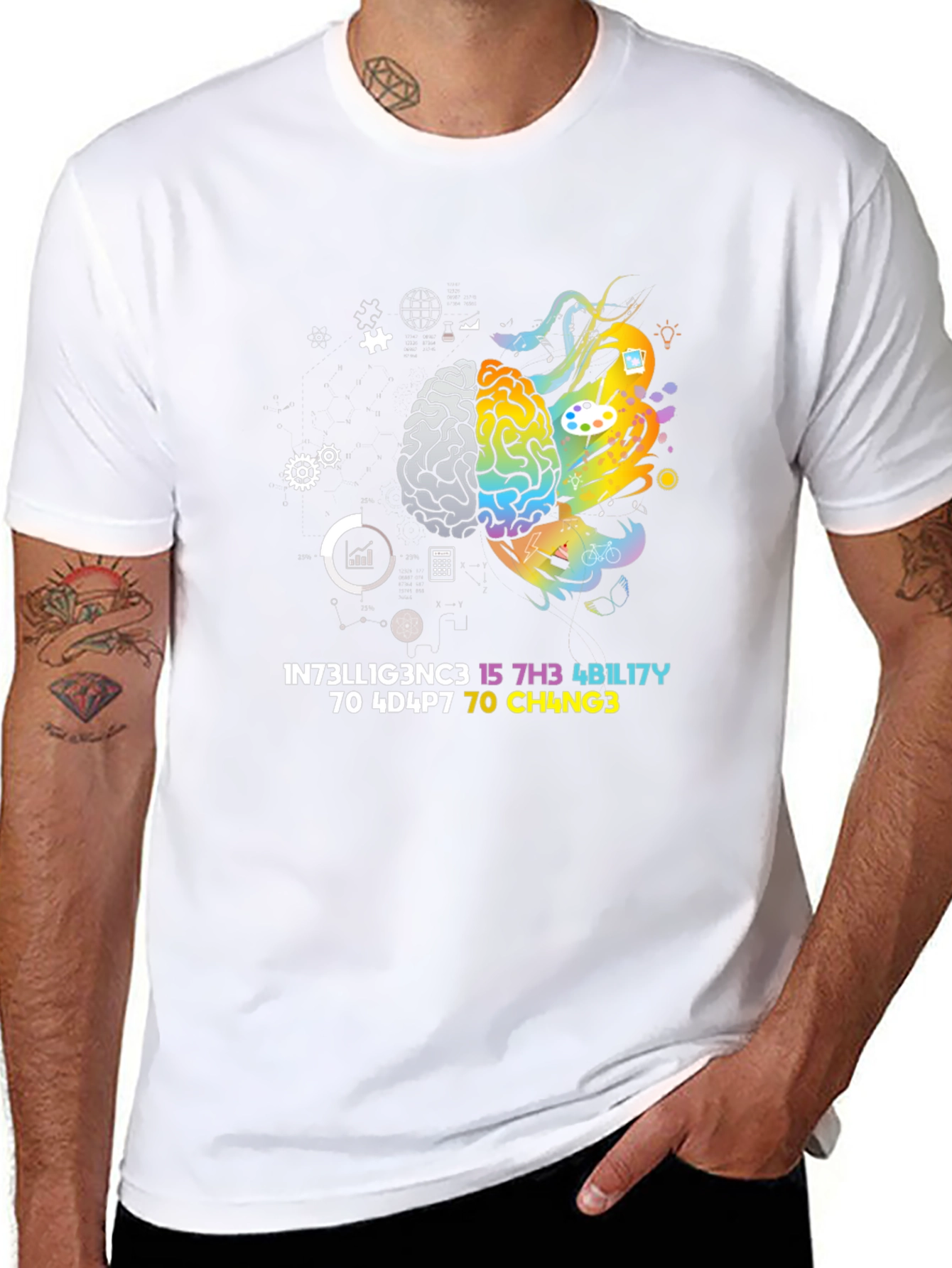 Creative Intelligence Tee - Brain Art Design