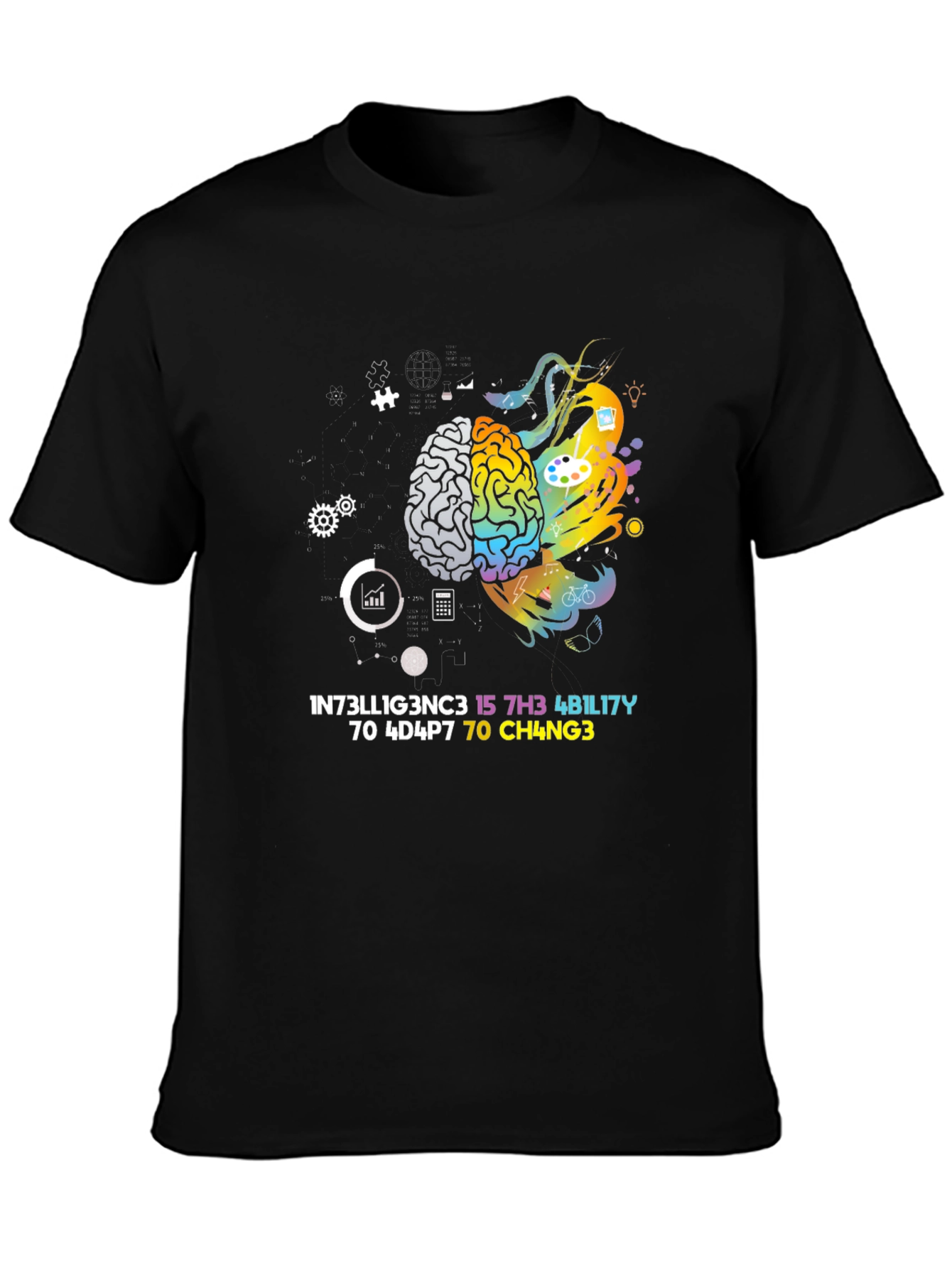 Creative Intelligence Tee - Brain Art Design