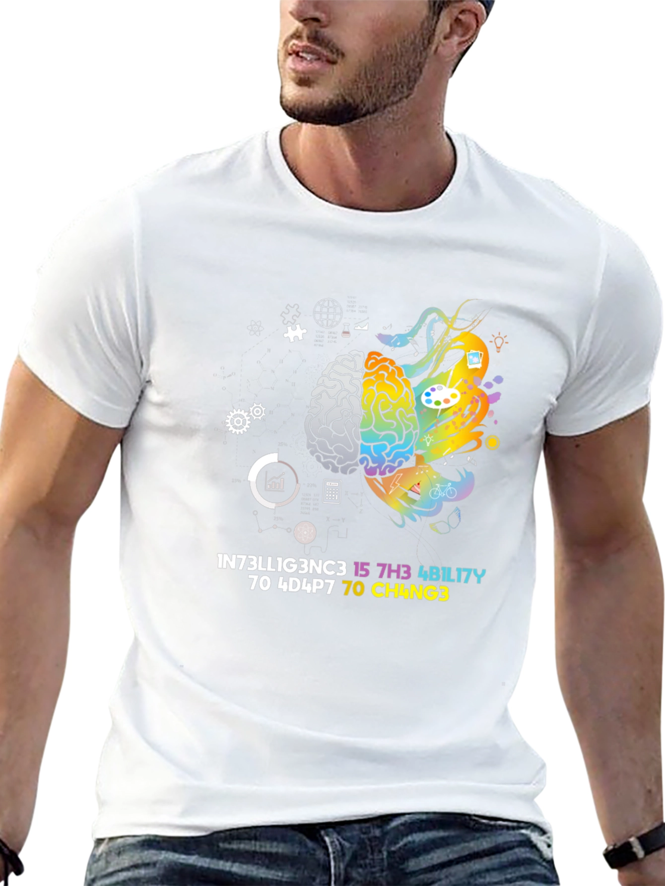 Creative Intelligence Tee - Brain Art Design
