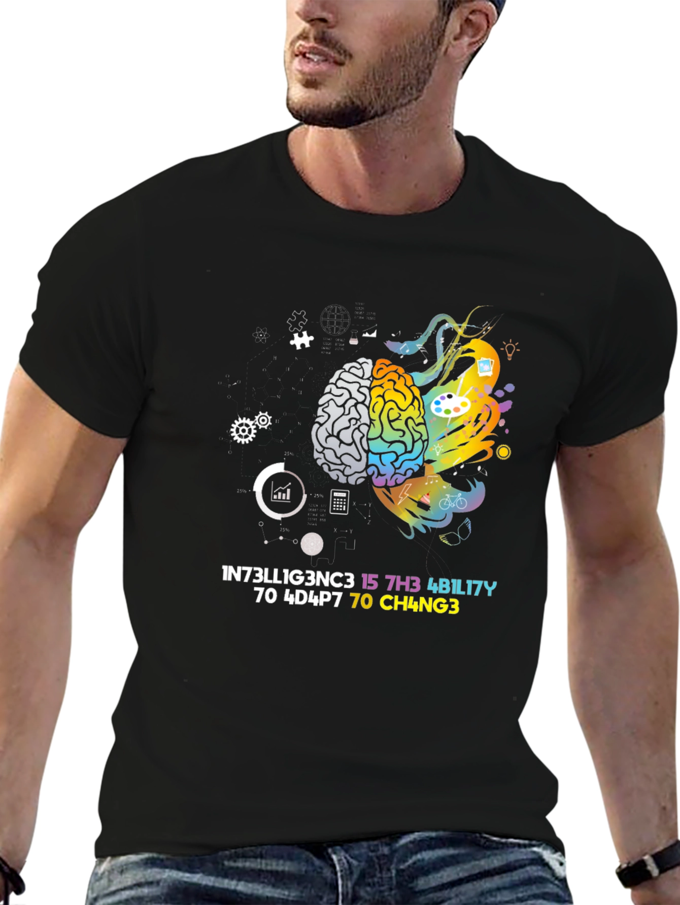 Creative Intelligence Tee - Brain Art Design