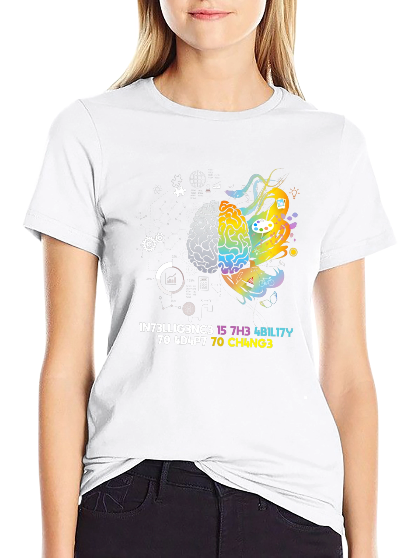 Creative Intelligence Tee - Brain Art Design