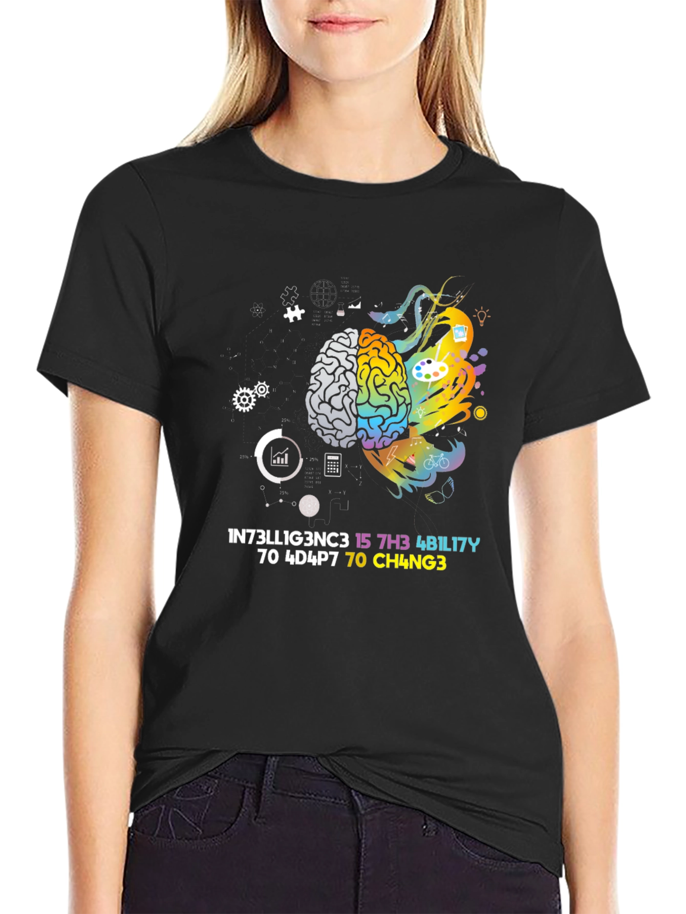 Creative Intelligence Tee - Brain Art Design