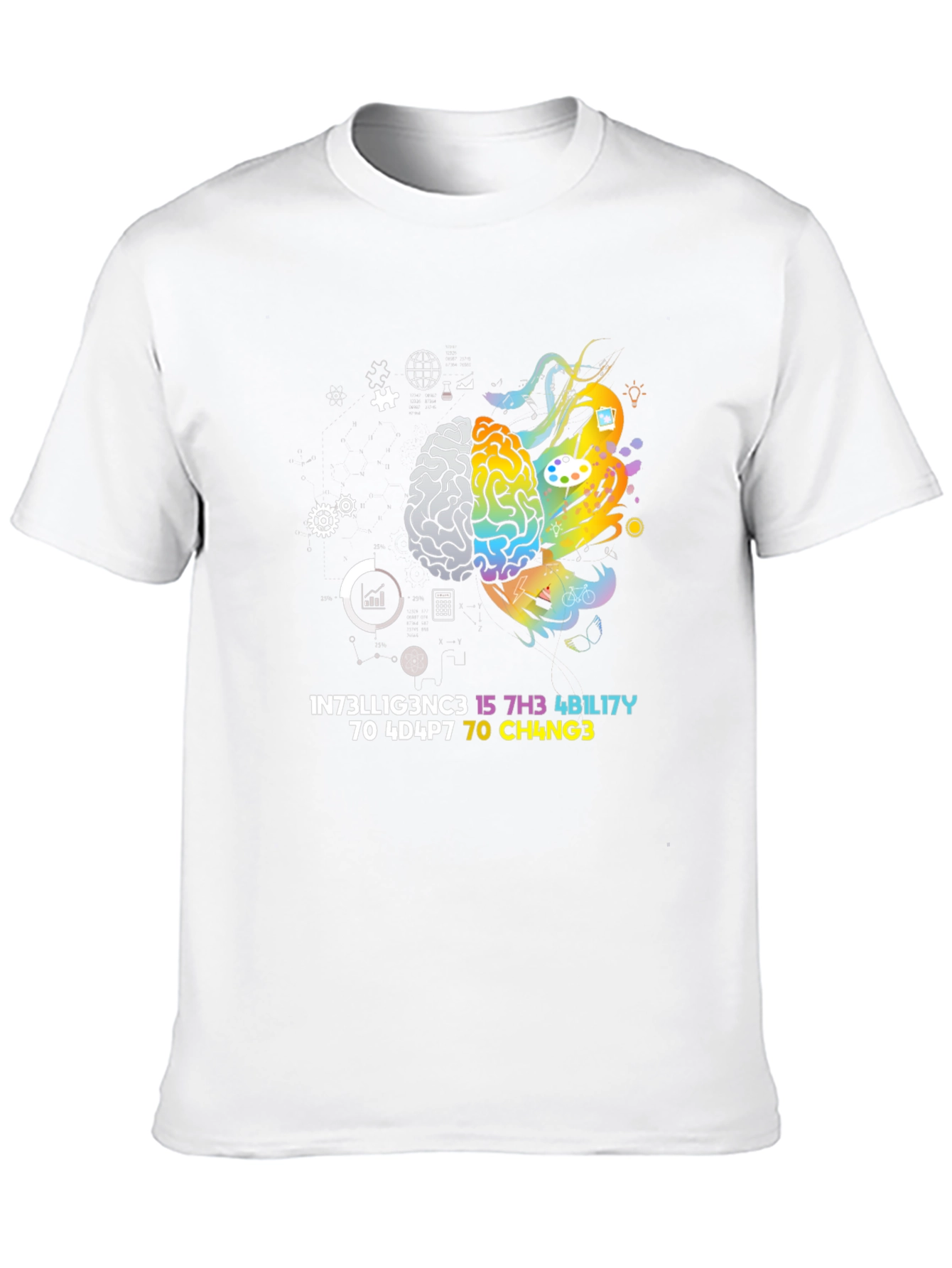 Creative Intelligence Tee - Brain Art Design