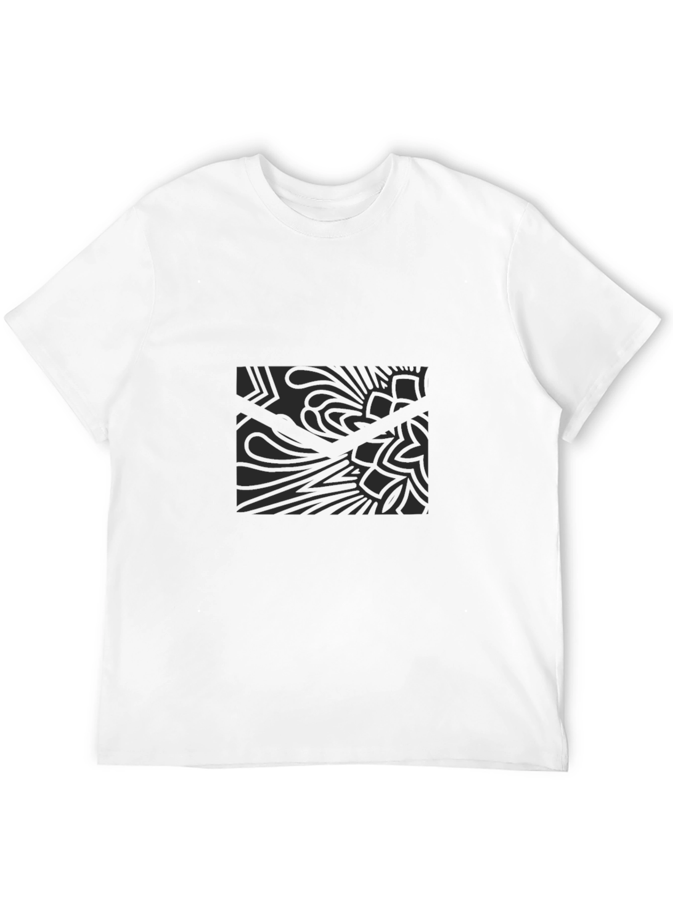 Stylish Black Graphic Tee - Mens Modern Design