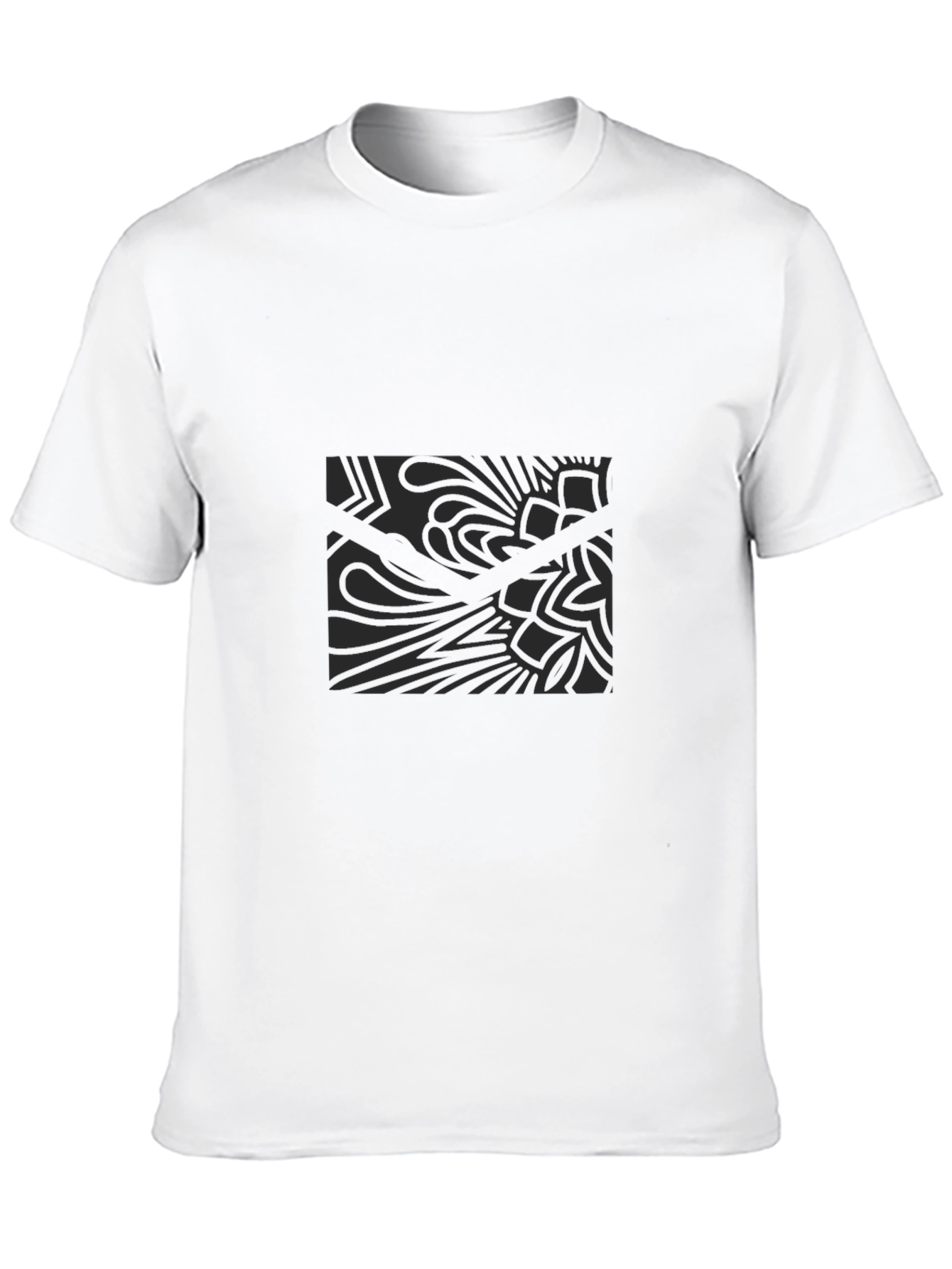 Stylish Black Graphic Tee - Mens Modern Design