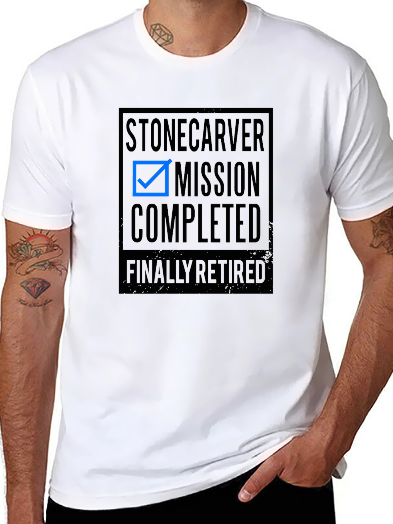 Stonecarver Mission Completed Retirement T-Shirt