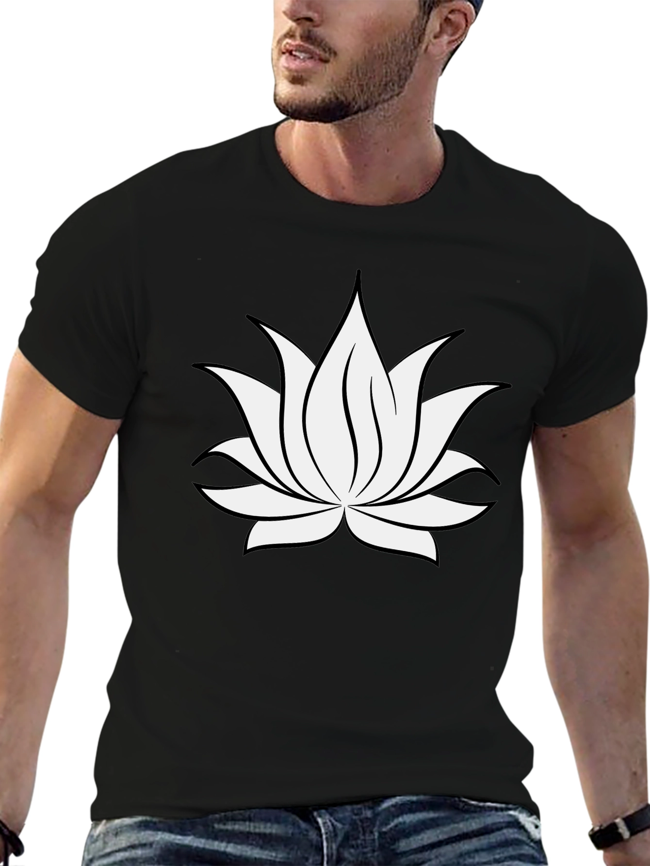 Lotus Flower Graphic T-Shirt - Soft Cotton Blend