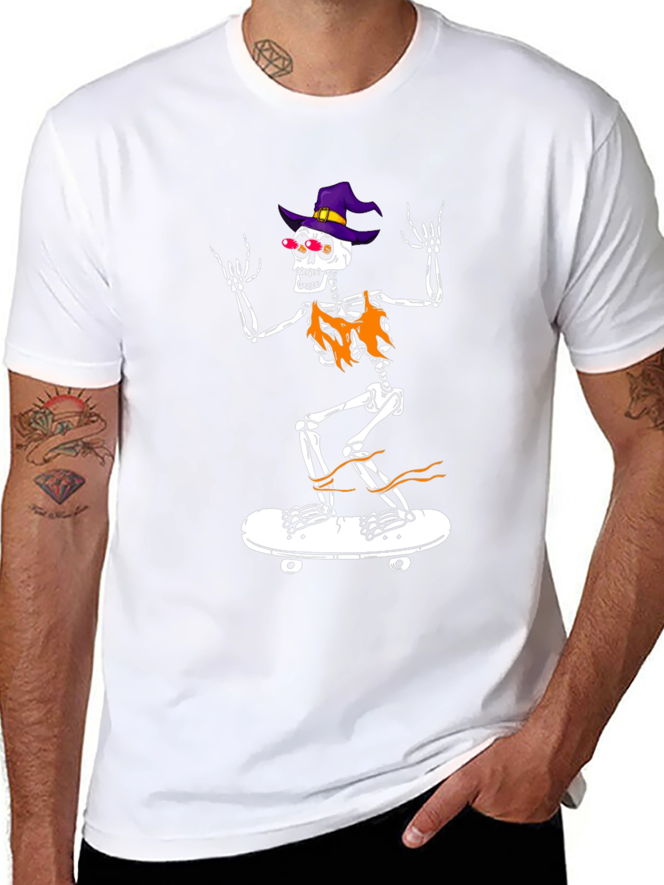 Cool Skeleton Skateboard T-Shirt