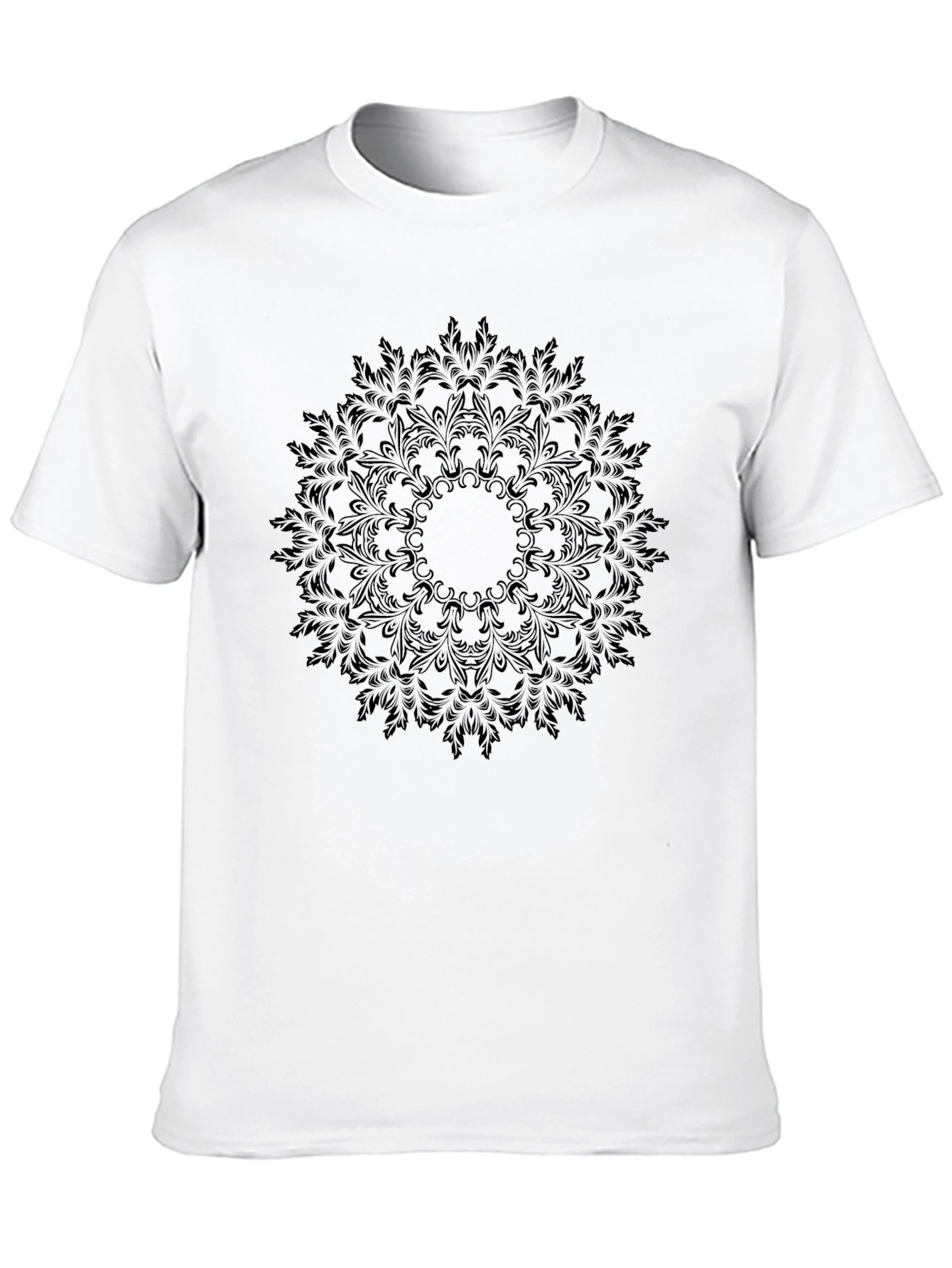 Black Mandala Graphic Tee - Mens Casual Style