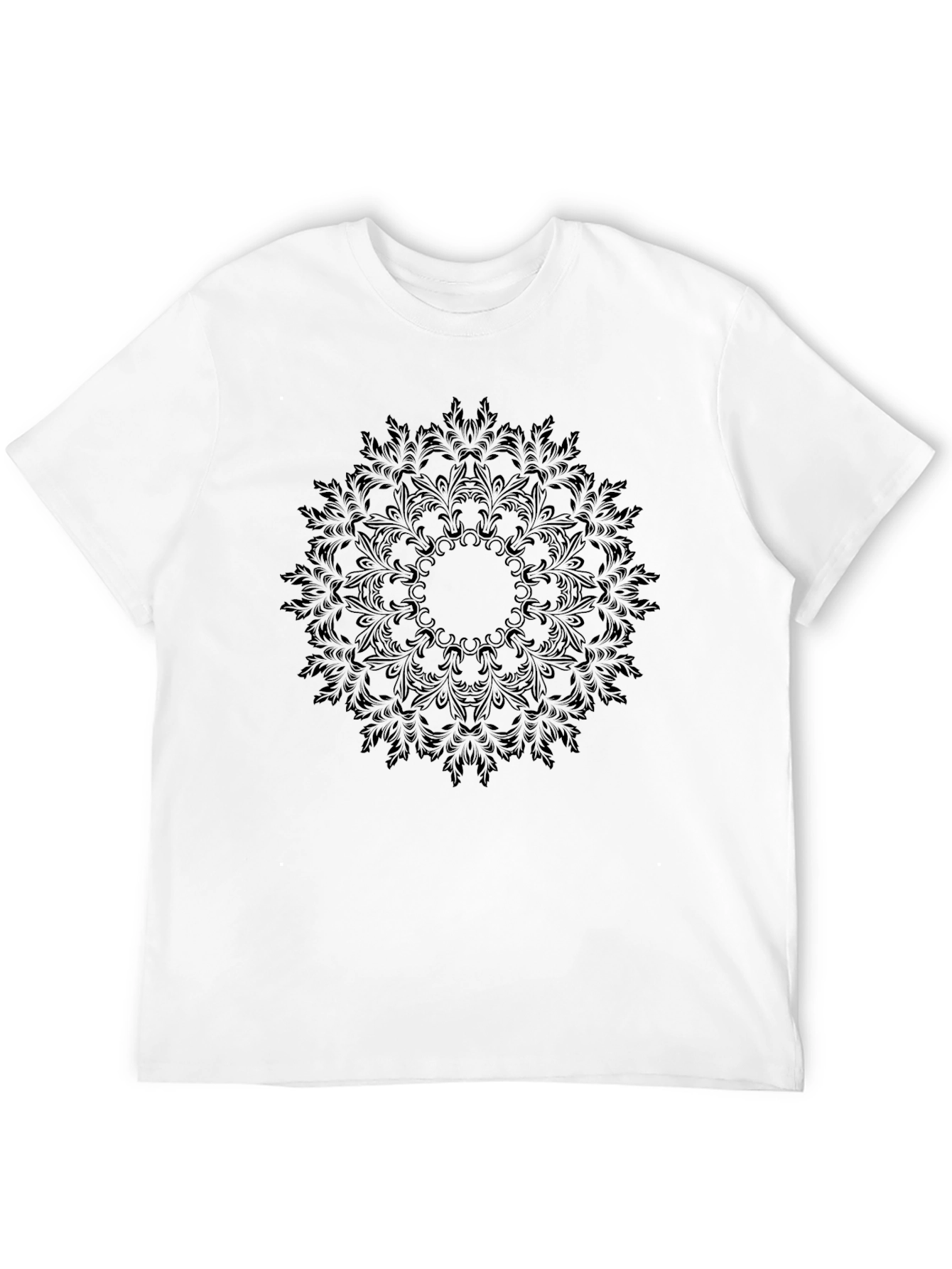 Black Mandala Graphic Tee - Mens Casual Style