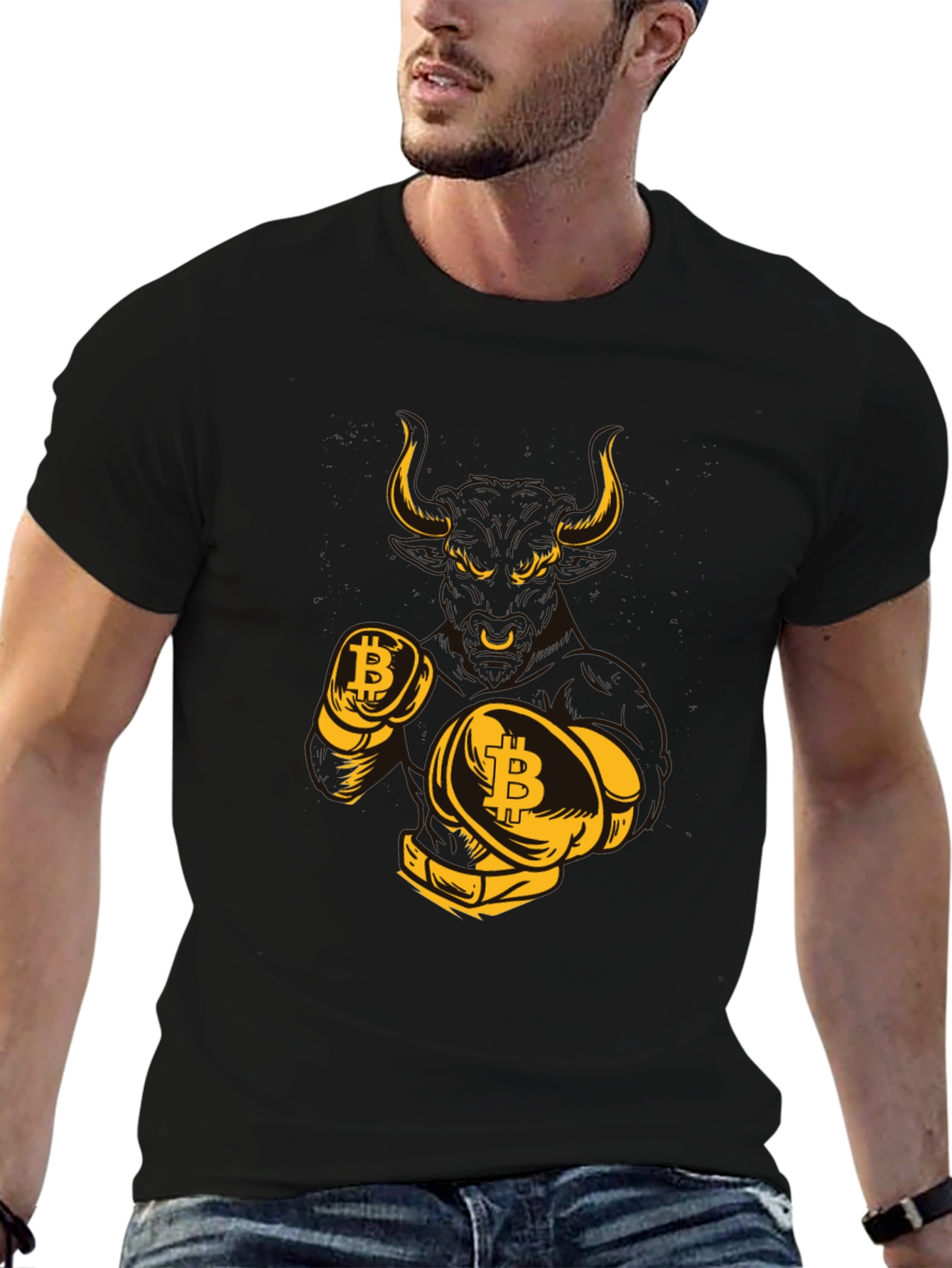 Bitcoin Bull Boxer T-Shirt - Crypto Currency