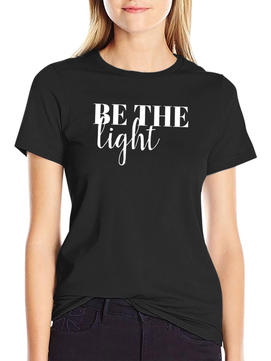 Be The Light Black Graphic Tee - Inspirational Mens T-Shirt